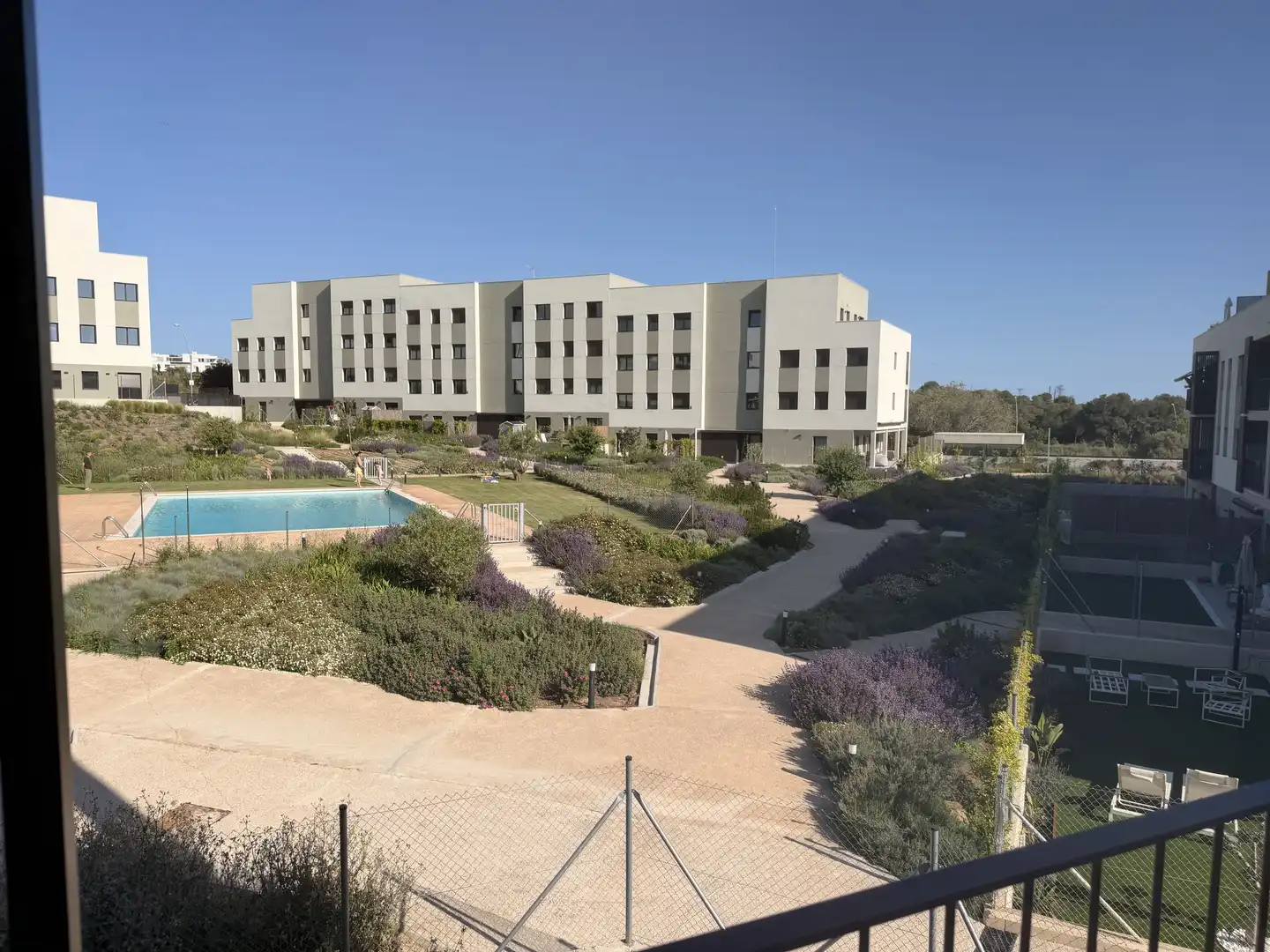 Exterior view of Flat for rent in Vilanova i la Geltrú  with Heating, Private garden and Swimming Pool