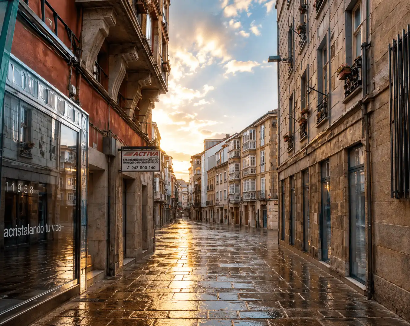 Außenansicht von Wohnung zur Miete in Torrelavega  mit Heizung, Terrasse und Abstellraum
