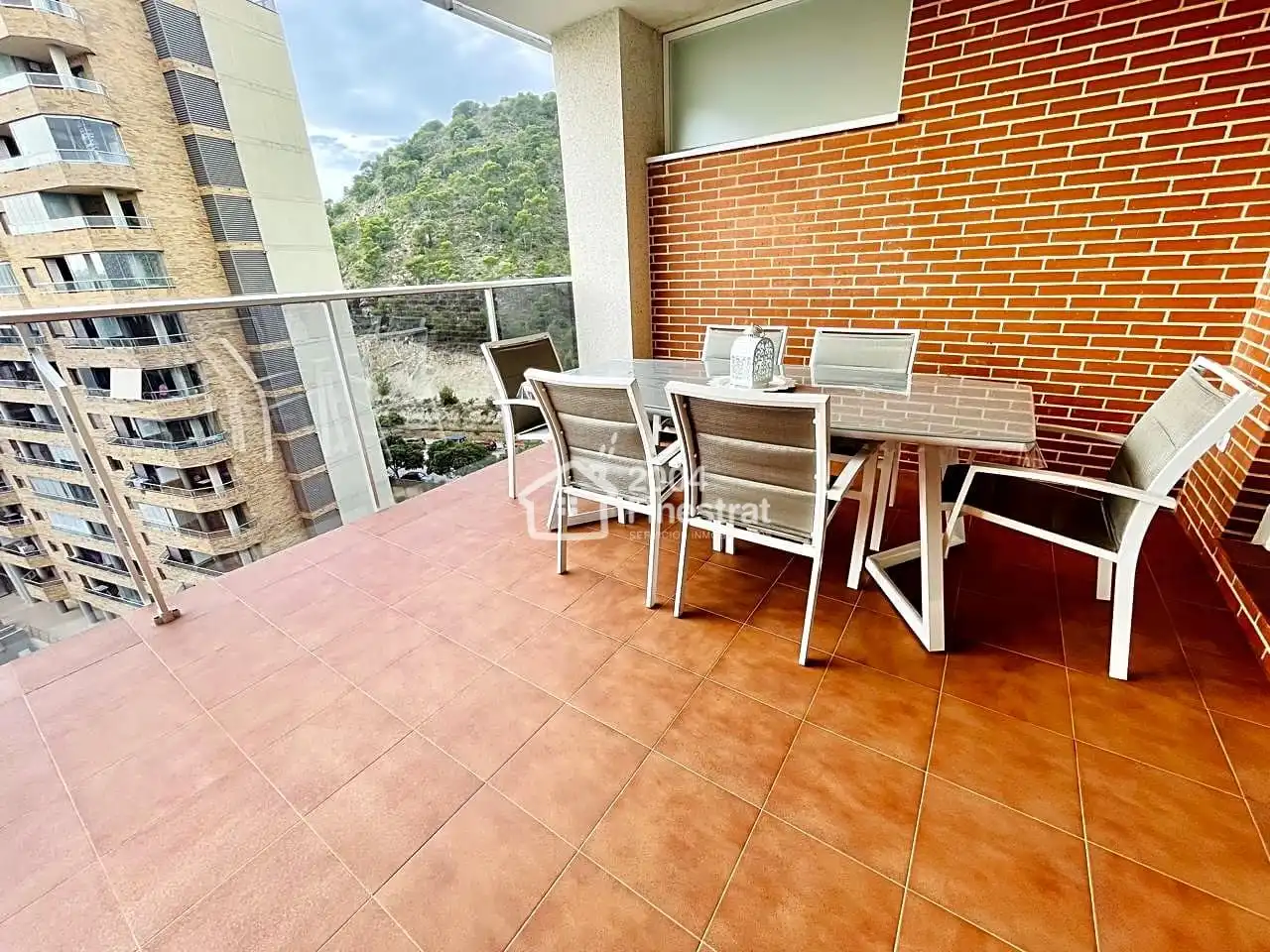 Terrassa de Apartament de lloguer en Villajoyosa / La Vila Joiosa amb Aire condicionat, Terrassa i Moblat