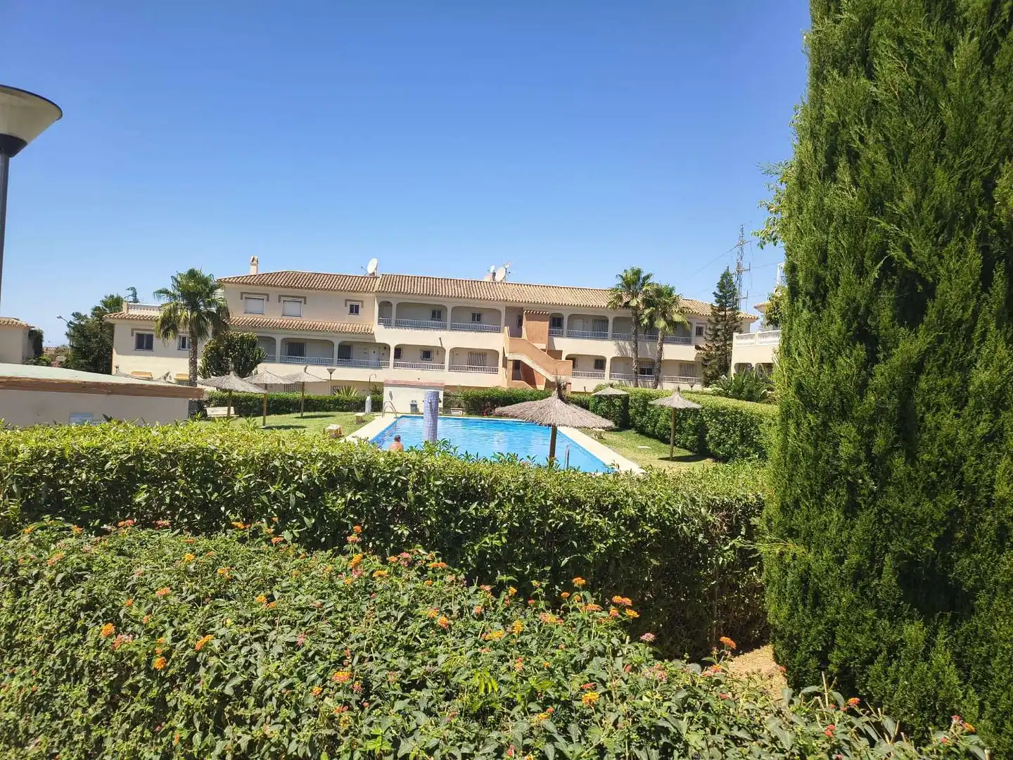 Exterior view of Flat for sale in Torrox  with Air Conditioner, Terrace and Swimming Pool