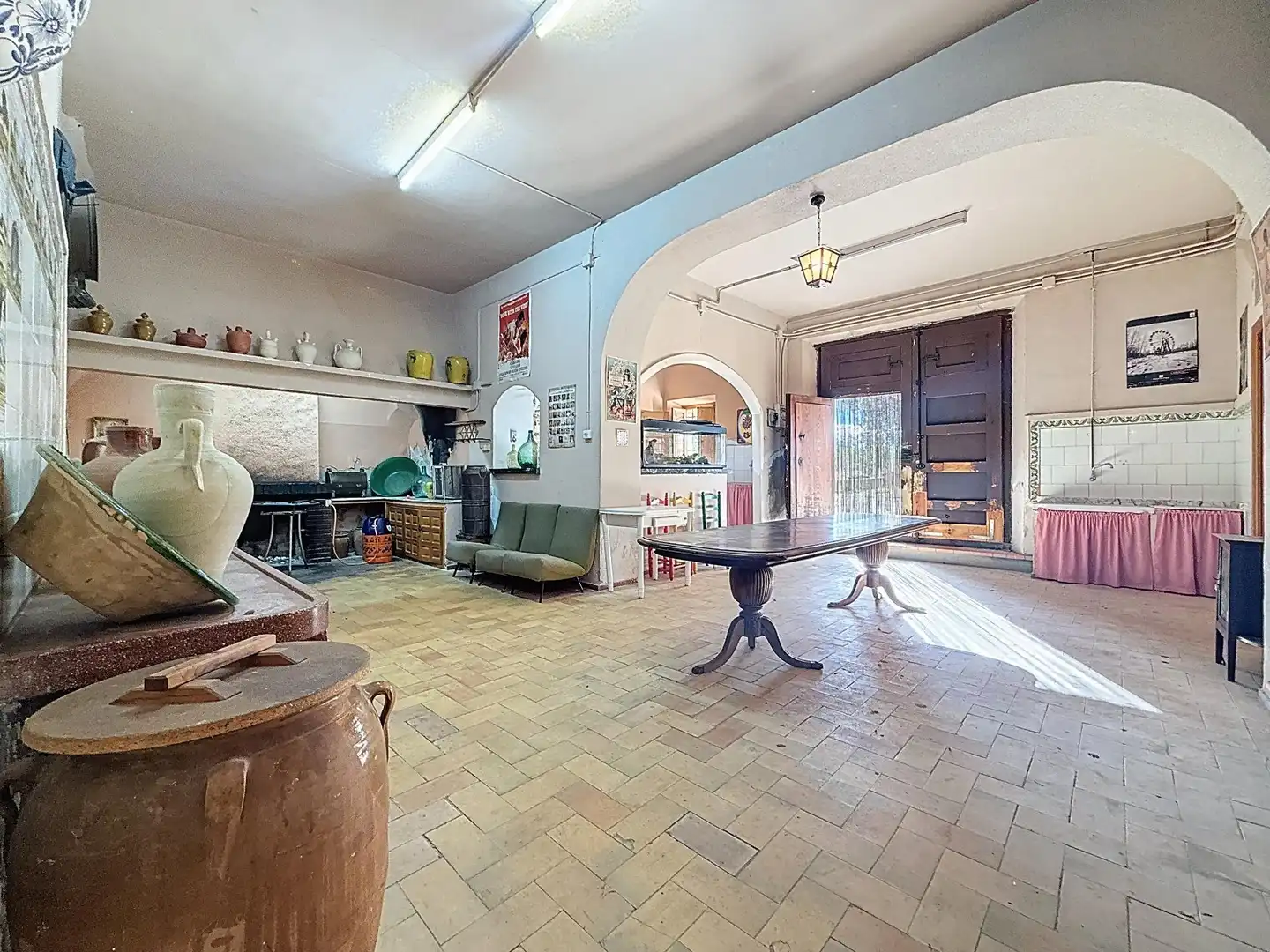 Cocina de Finca rústica en venta en Castalla con Jardín privado, Terraza y Piscina
