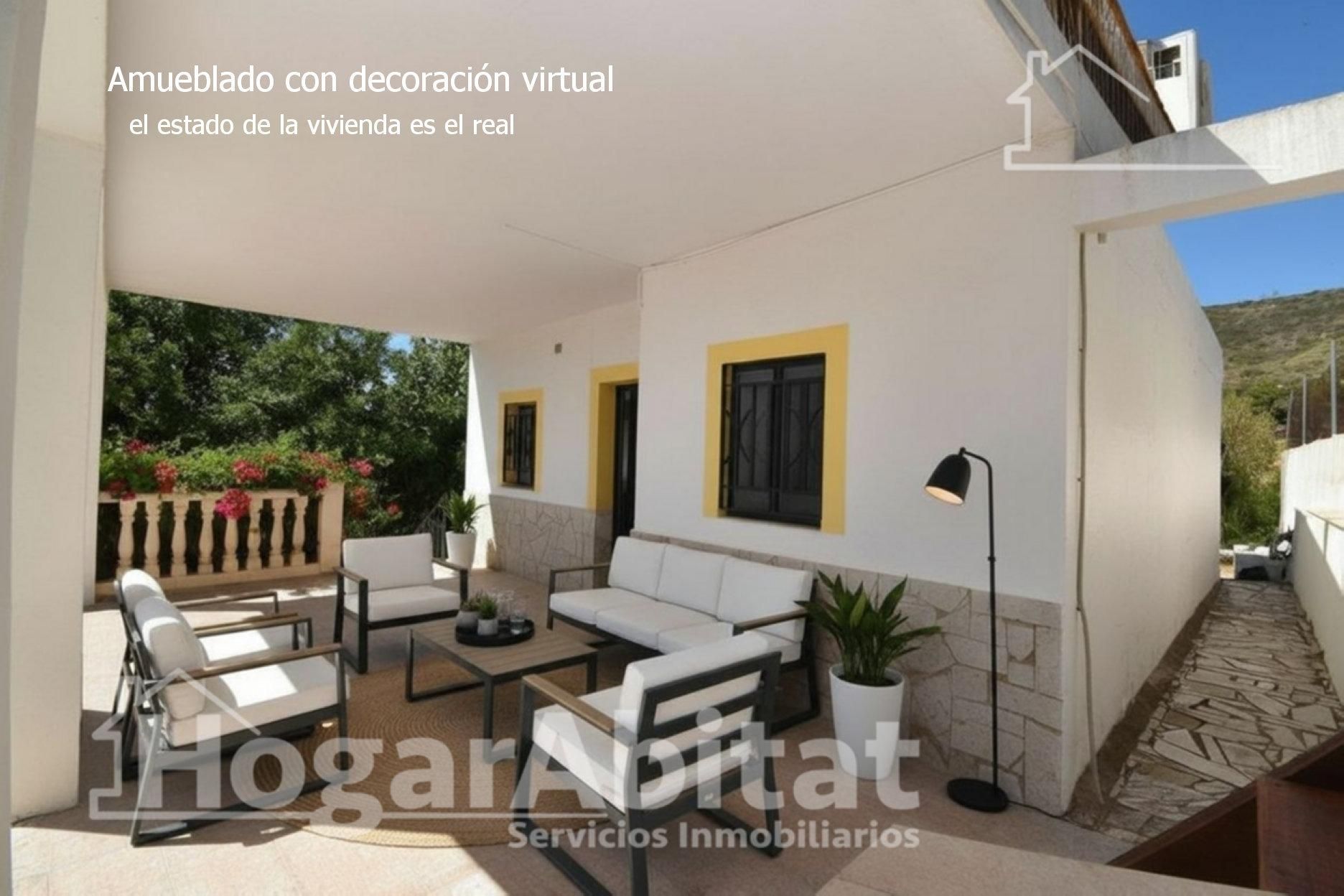Terrassa de Casa o xalet en venda en Guadassuar amb Aire condicionat, Jardí privat i Terrassa