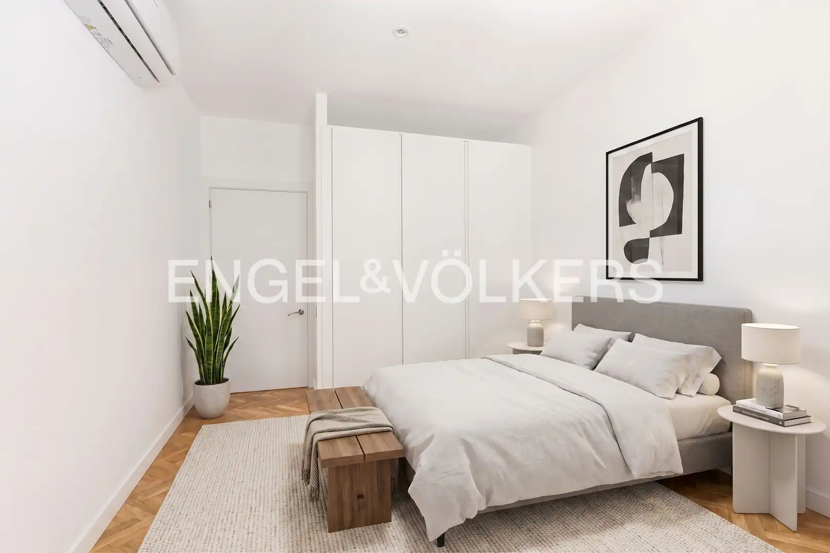 Habitación de Apartamento de alquiler en Madrid con Aire acondicionado, Calefacción y Parquet