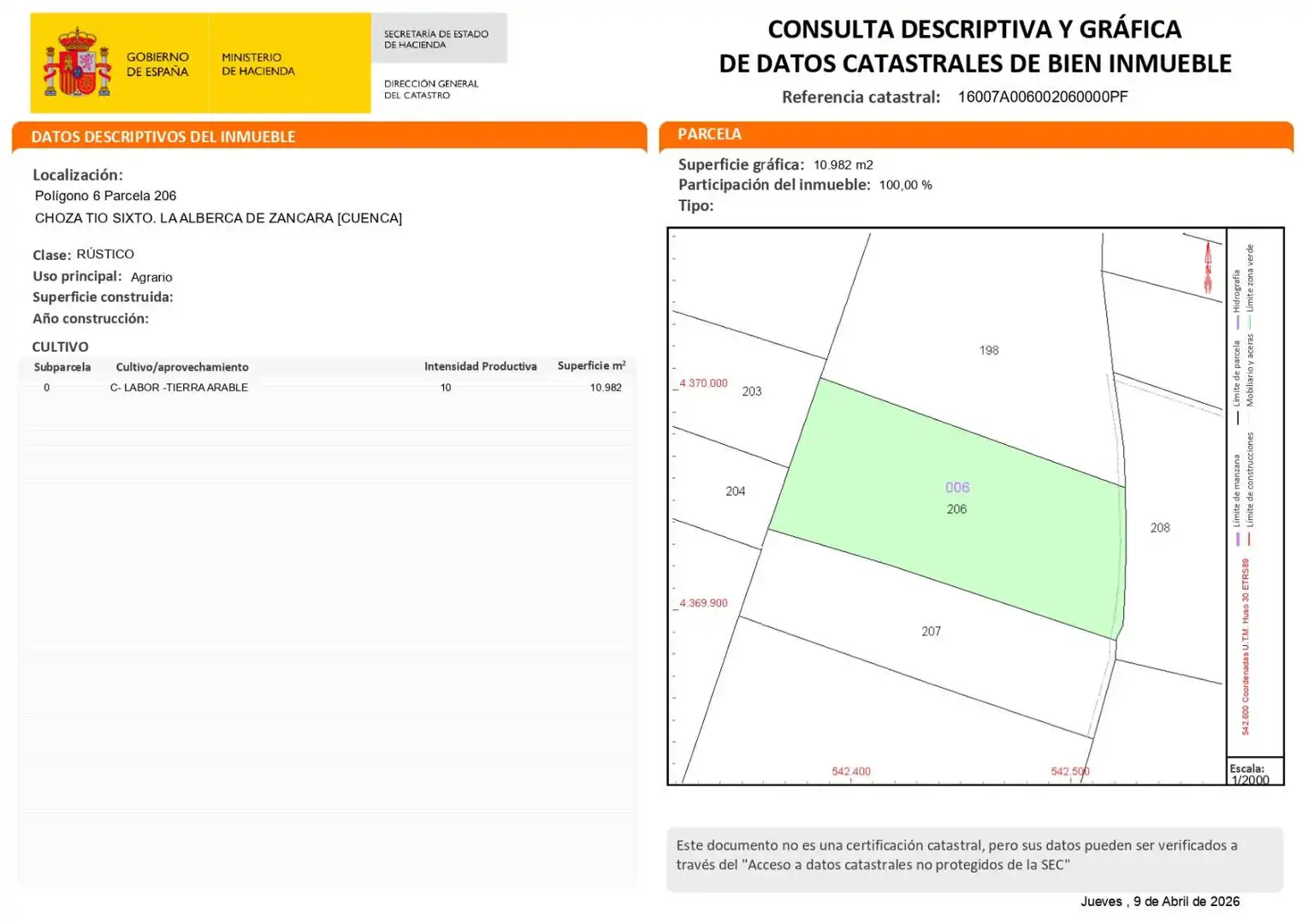 Vista exterior de Terreno en venta en La Alberca de Záncara 