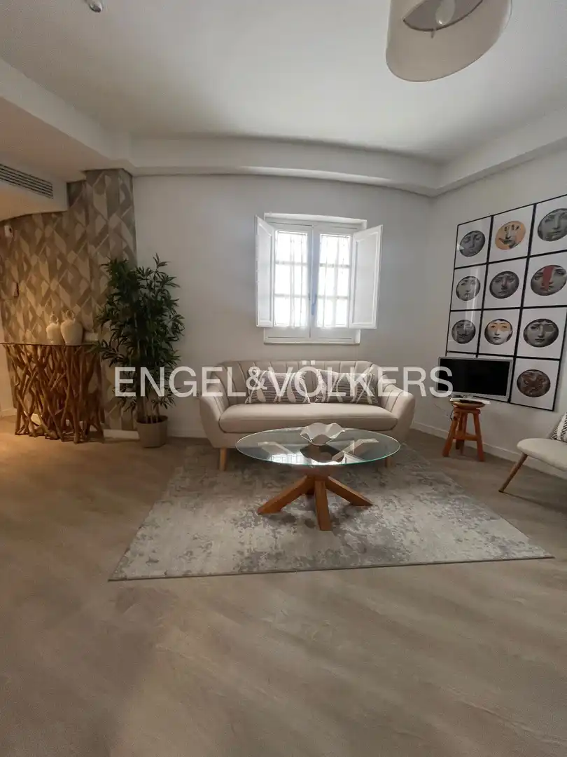 Sala d'estar de Pis de lloguer en Sevilla amb Aire condicionat, Calefacció i Moblat