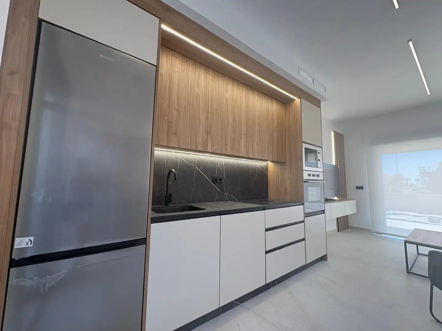 Cocina de Apartamento en venta en Pilar de la Horadada con Aire acondicionado, Calefacción y Jardín privado