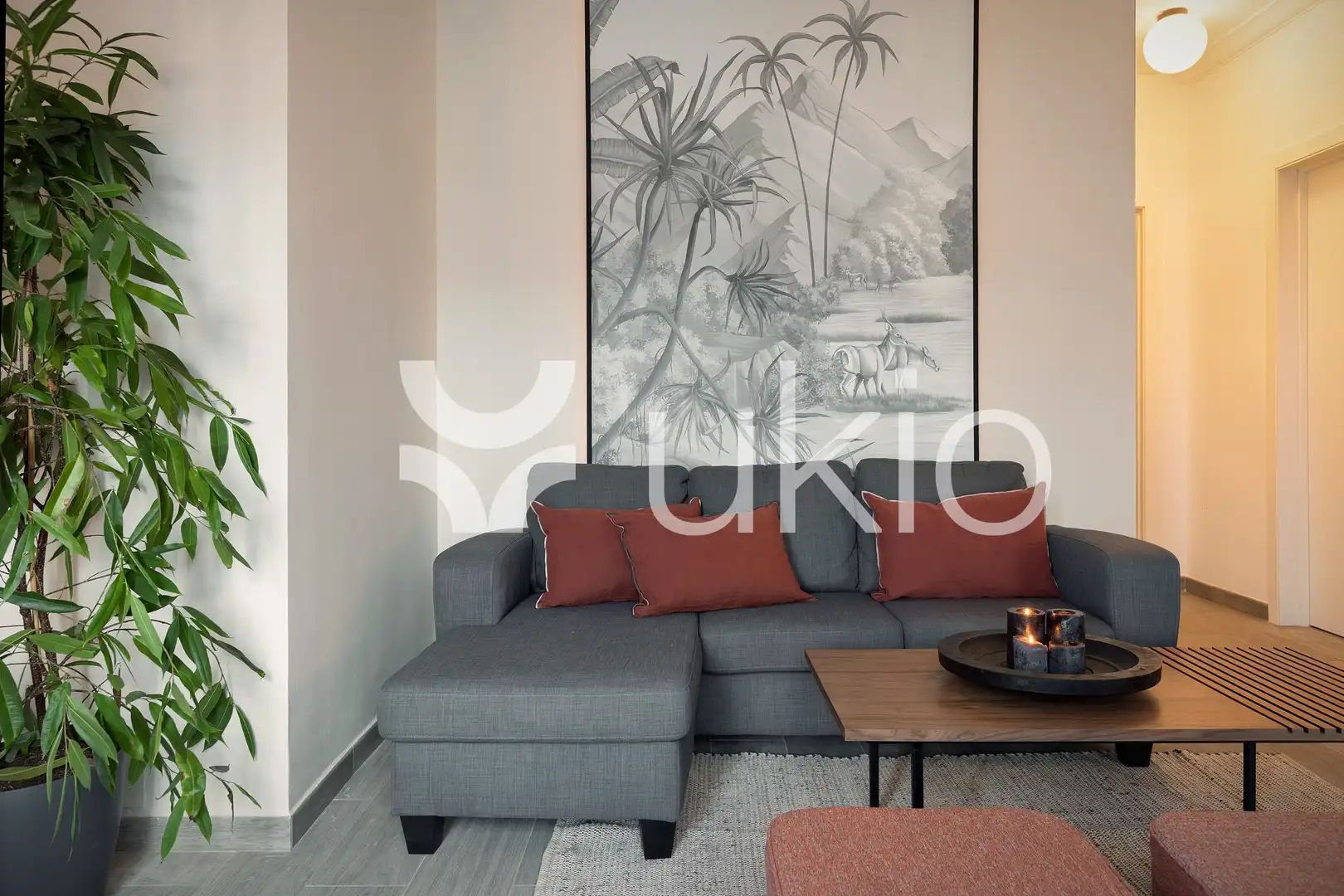 Wohnzimmer von Wohnungen zur Miete in Barcelona mit Klimaanlage, Terrasse und Möbliert