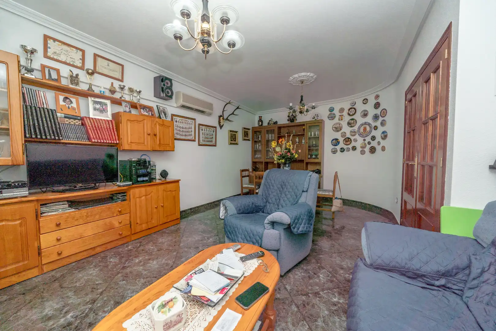 Sala d'estar de Casa adosada en venda en San Pedro del Pinatar amb Aire condicionat, Jardí privat i Terrassa
