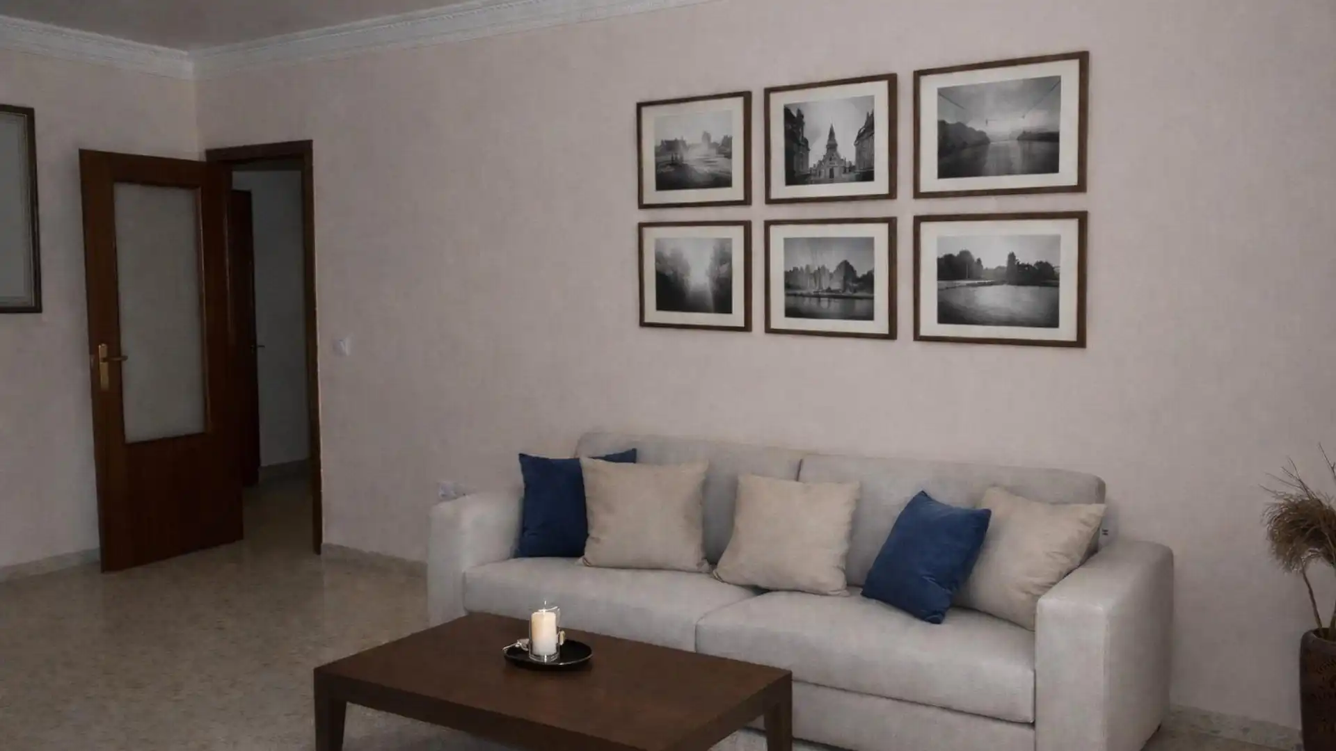 Sala de estar de Piso en venta en Fuente de Cantos con Aire acondicionado, Amueblado y Balcón