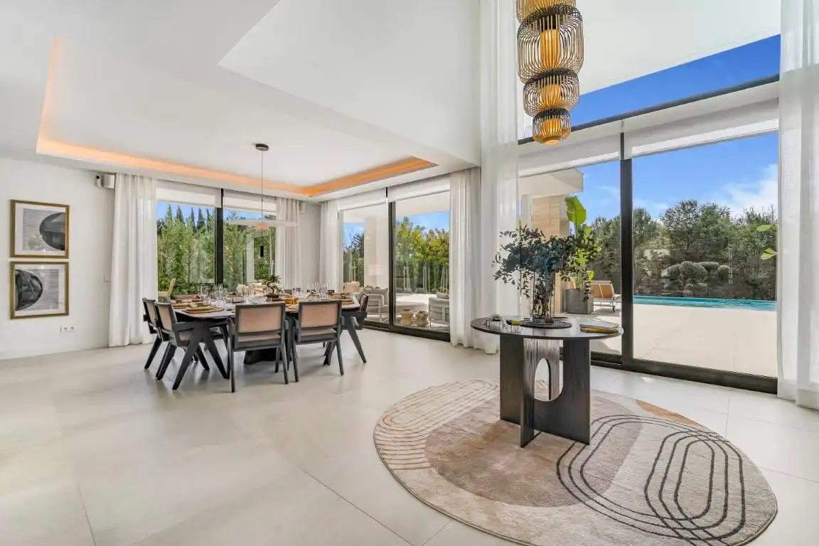 Dining room of Houses for sale in Marbella  with Air Conditioner, Heating and Private garden