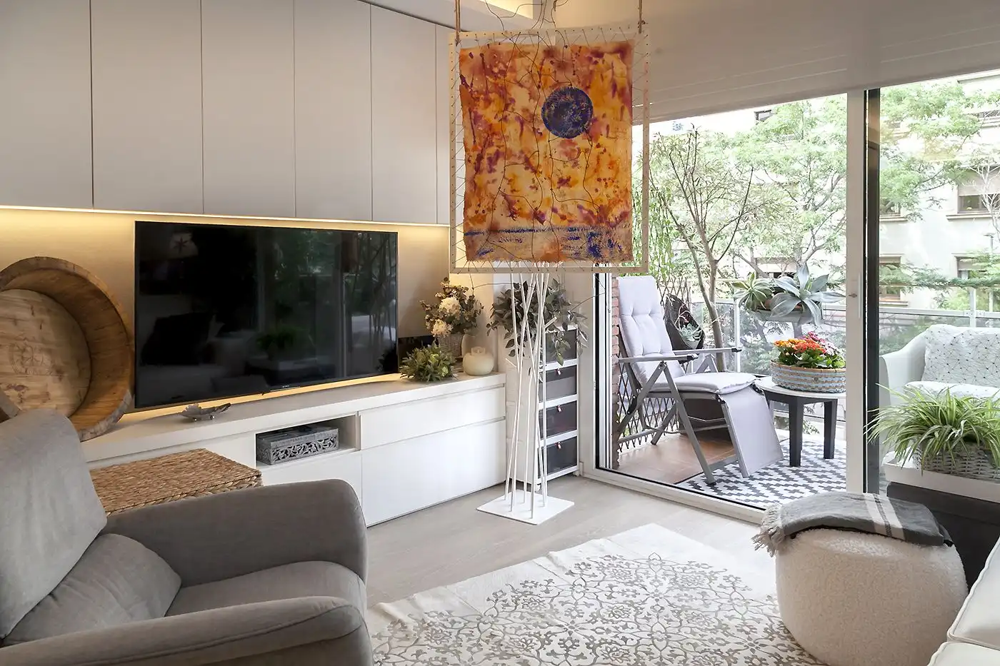 Sala de estar de Estudio en venta en Barcelona con Aire acondicionado y Calefacción