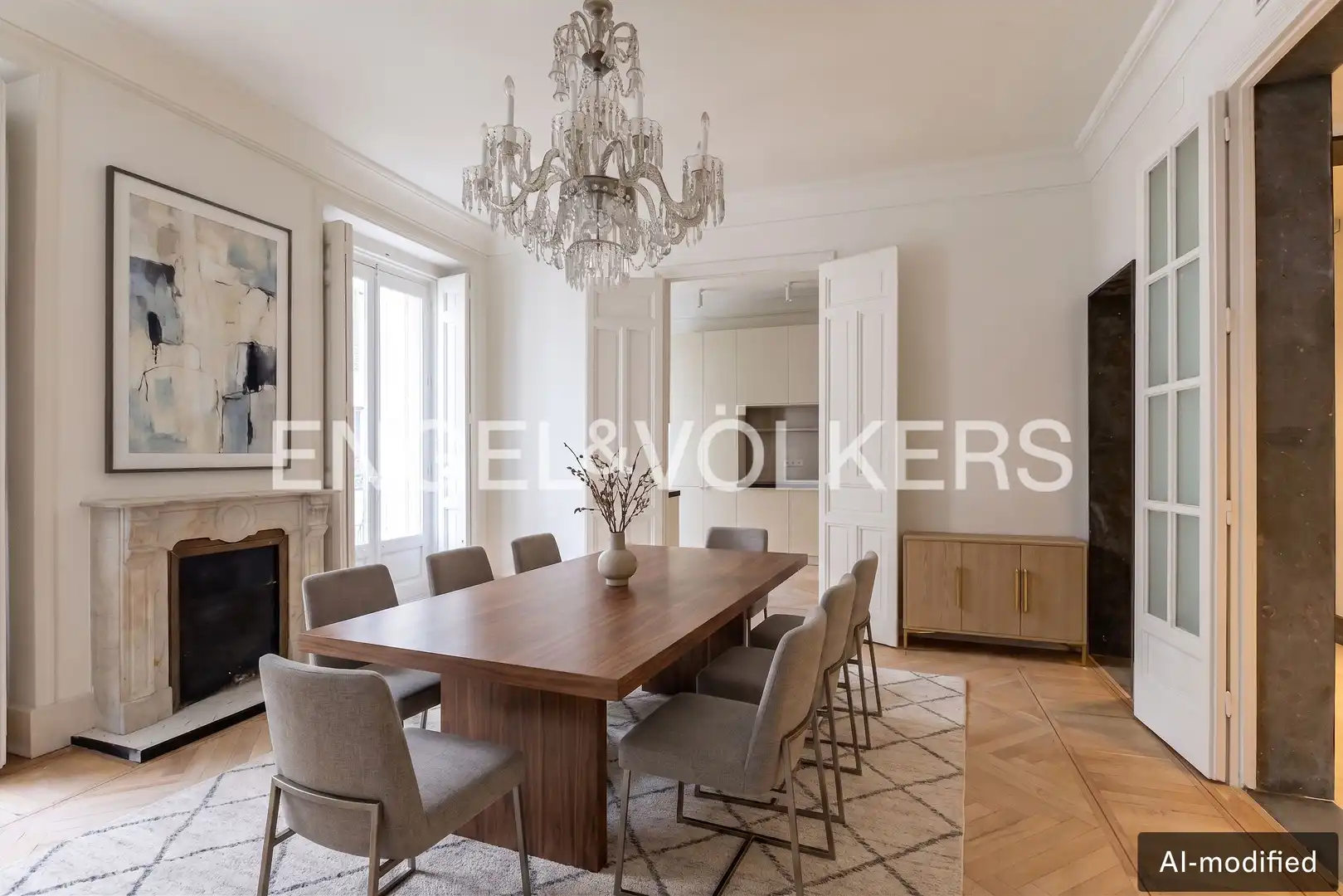 Dining room of Flat for rent in Madrid  with Air Conditioner, Heating and Balcony