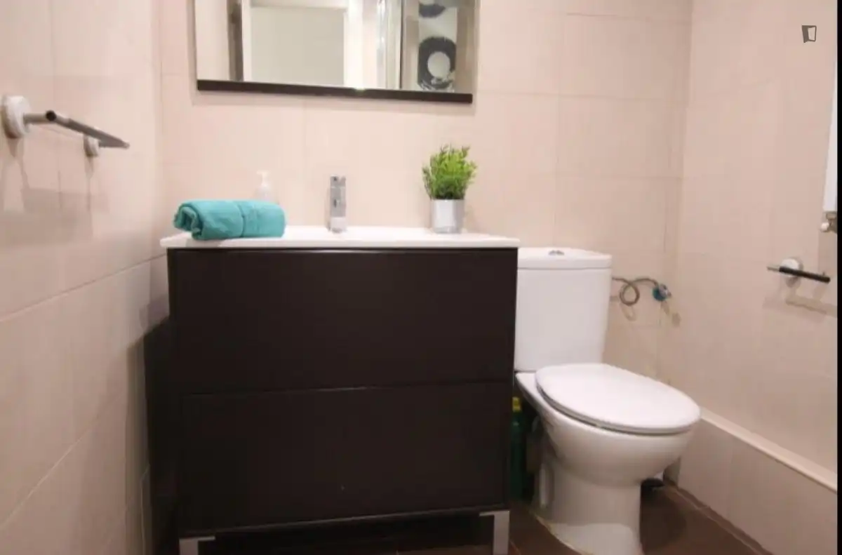Bany de Apartament per a compartir en Madrid amb Calefacció, Moblat i Forn