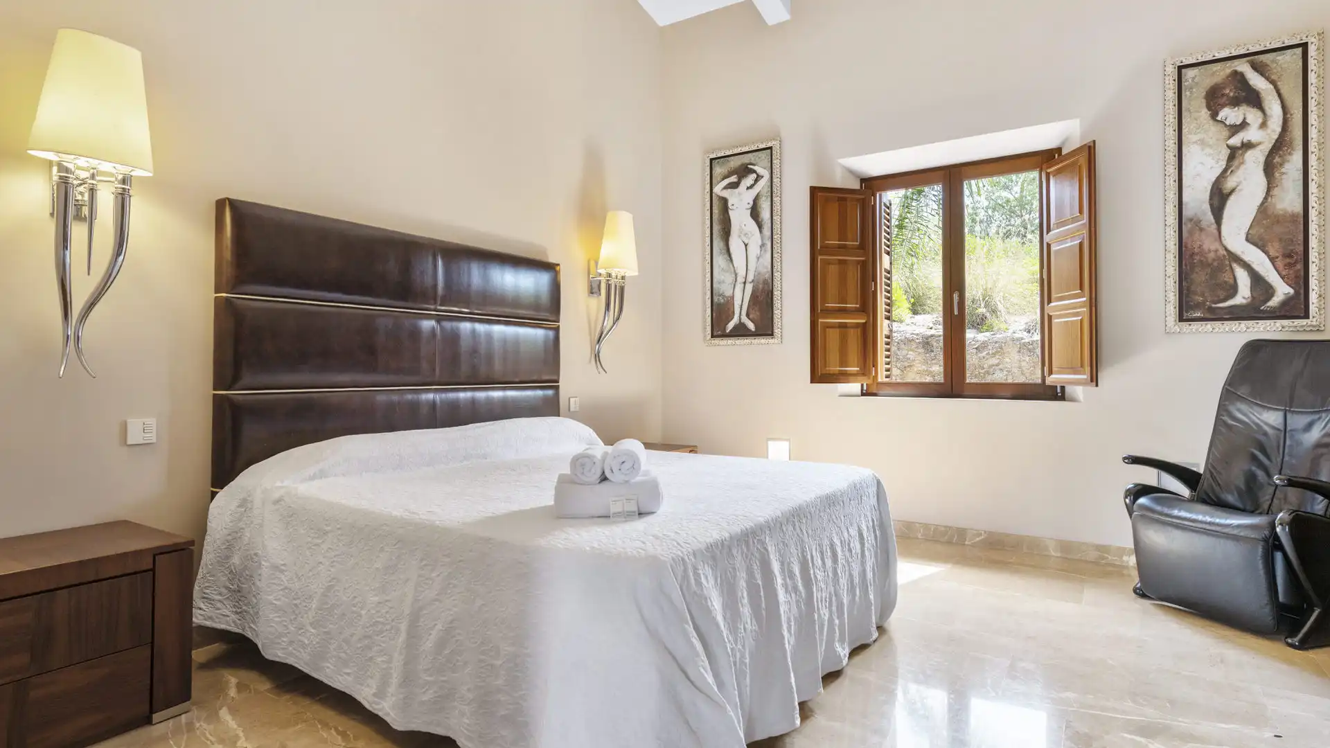 Schlafzimmer von Country house zum Verkauf in Manacor mit Klimaanlage, Heizung und Terrasse