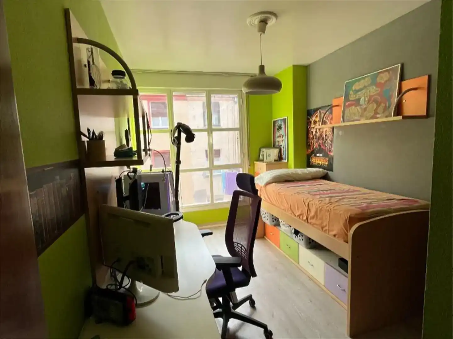 Bedroom of Flat for share in Bilbao   with Parquet flooring, Furnished and Balcony