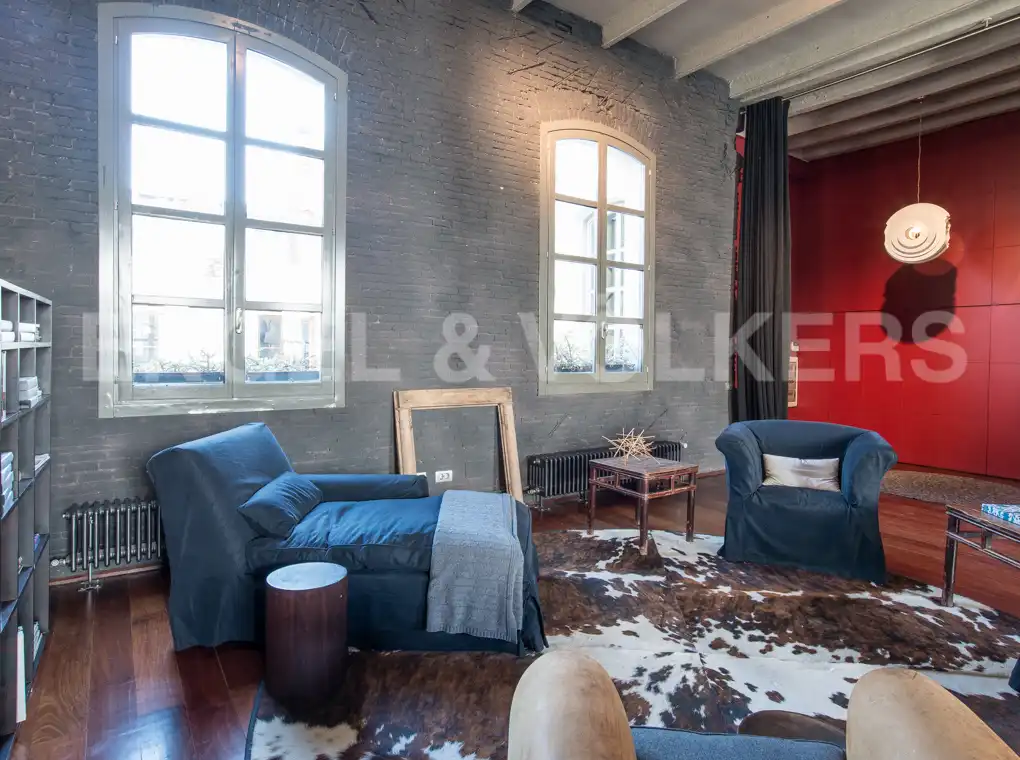 Wohnzimmer von Loft zur Miete in Barcelona mit Klimaanlage, Heizung und Parkett