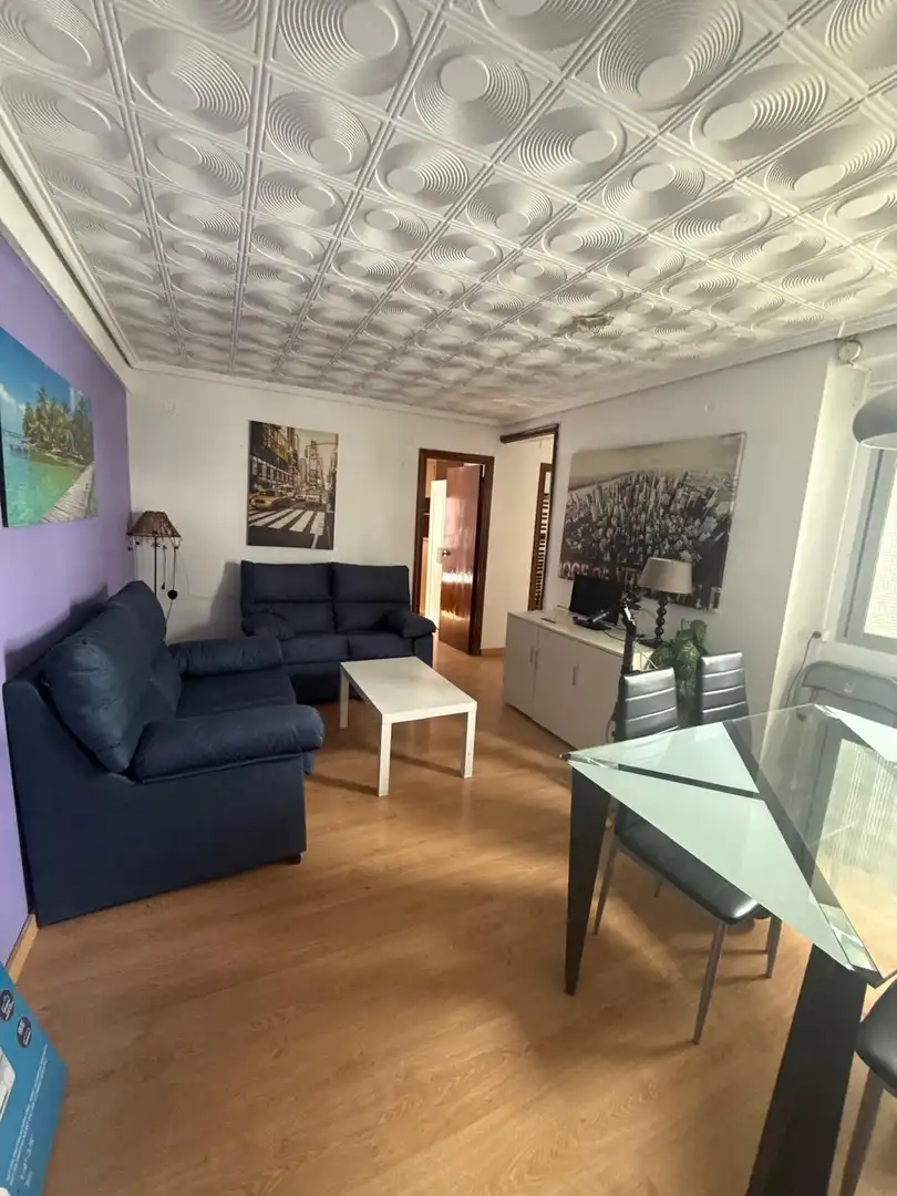 Sala d'estar de Pis de lloguer en Valencia amb Aire condicionat, Parquet i Moblat