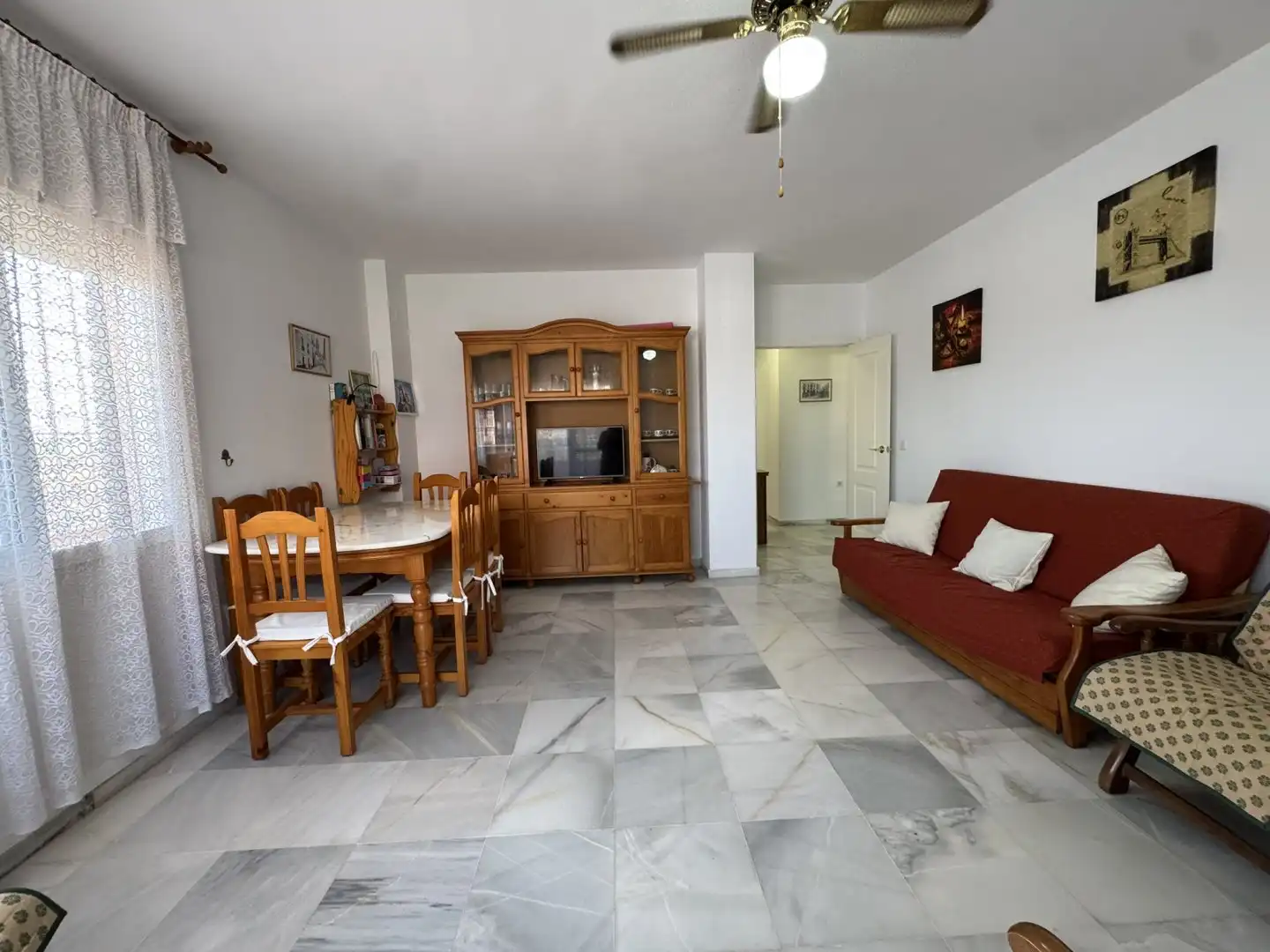 Living room of Flat for sale in Chipiona  with Swimming Pool, Furnished and Balcony