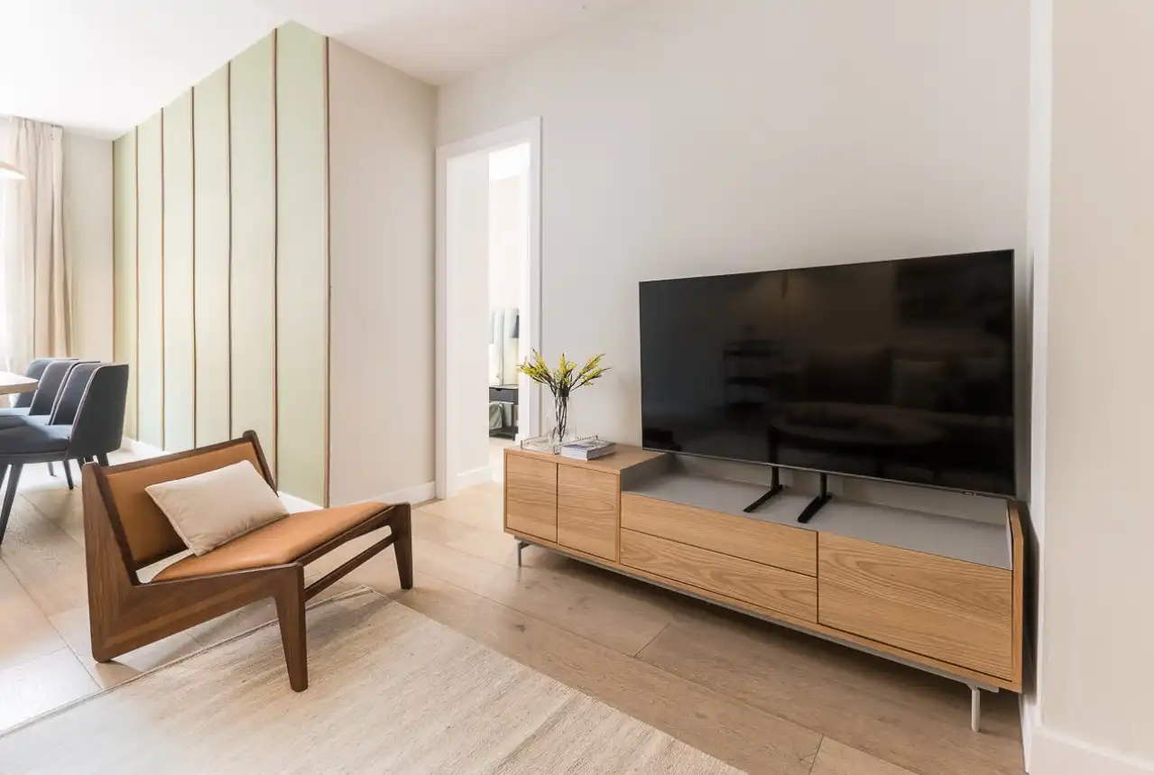 Sala d'estar de Apartament de lloguer en Barcelona amb Aire condicionat, Calefacció i Moblat