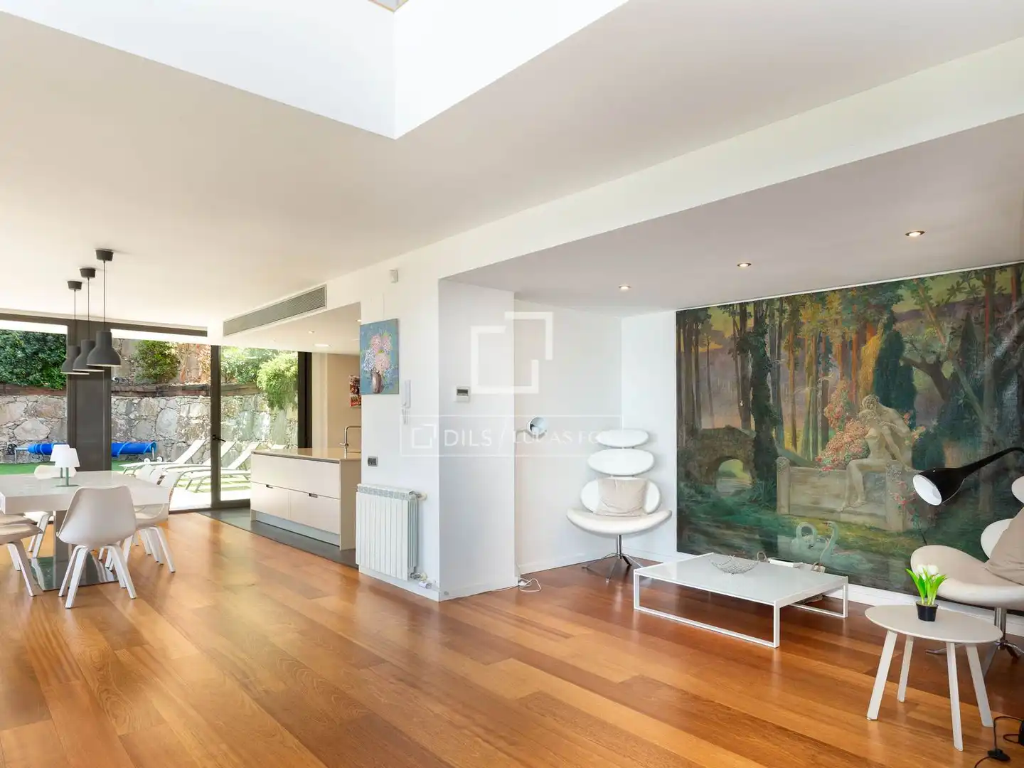 Wohnzimmer von Haus oder Chalet zum Verkauf in Begur mit Klimaanlage, Heizung und Privatgarten