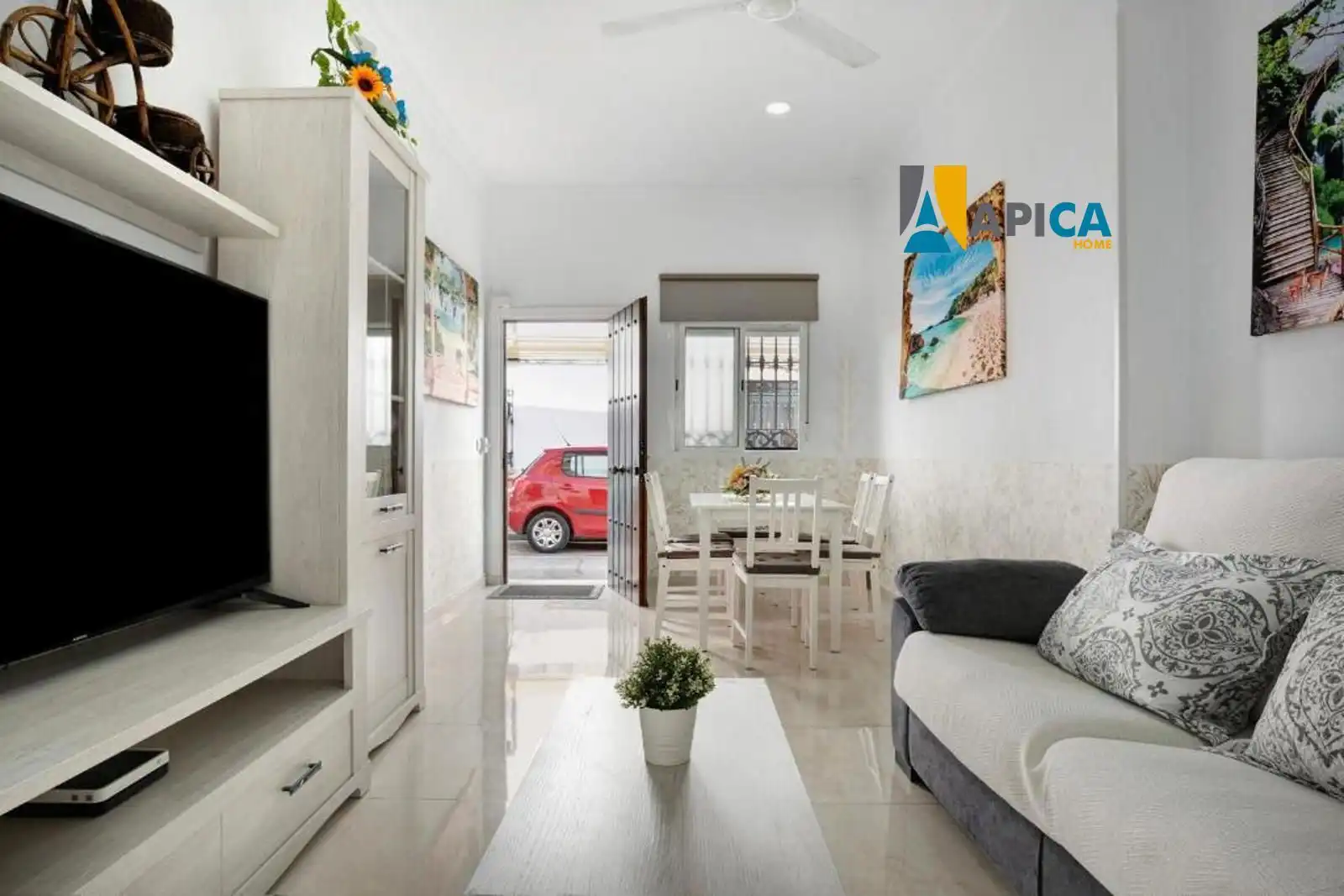 Living room of Flat for sale in Barbate  with Air Conditioner, Terrace and Furnished