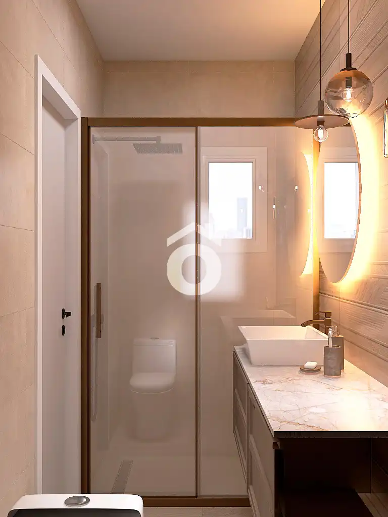 Badezimmer von Wohnung zum Verkauf in Esparreguera mit Klimaanlage, Heizung und Balkon