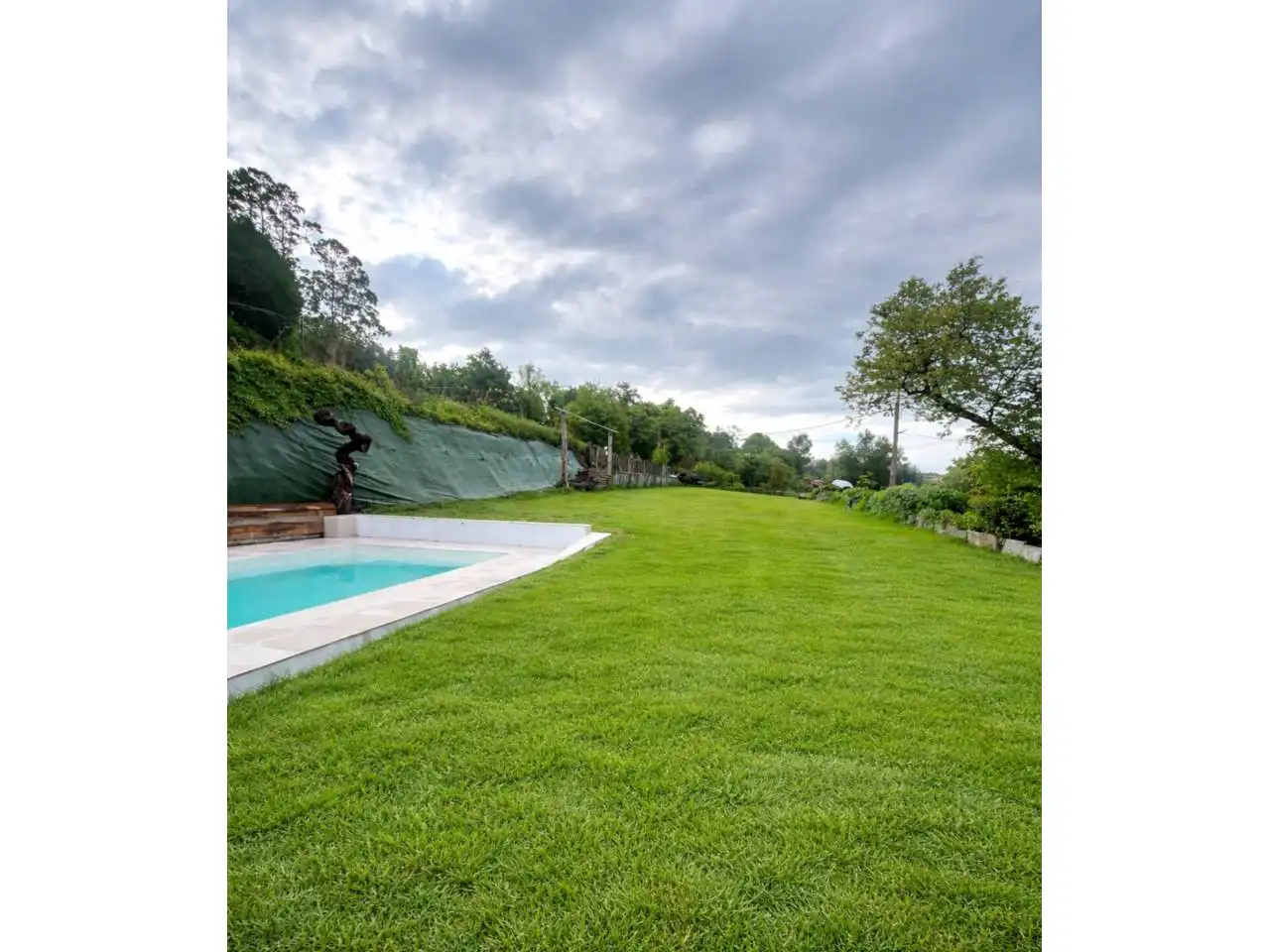 Schwimmbecken von Haus oder Chalet zur Miete in Miño mit Heizung, Privatgarten und Schwimmbad