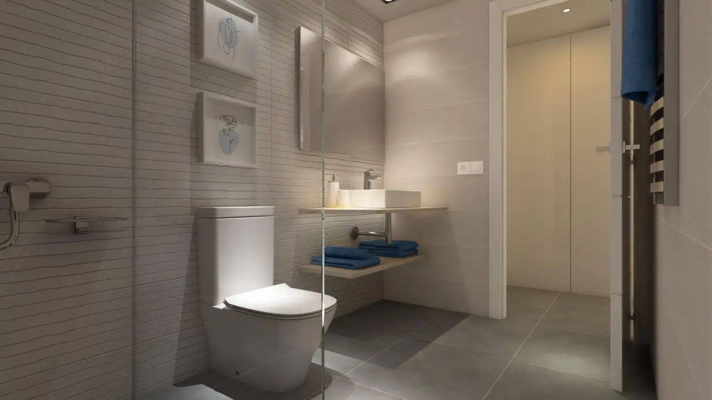 Baño de Apartamento en venta en Finestrat con Aire acondicionado, Terraza y Trastero