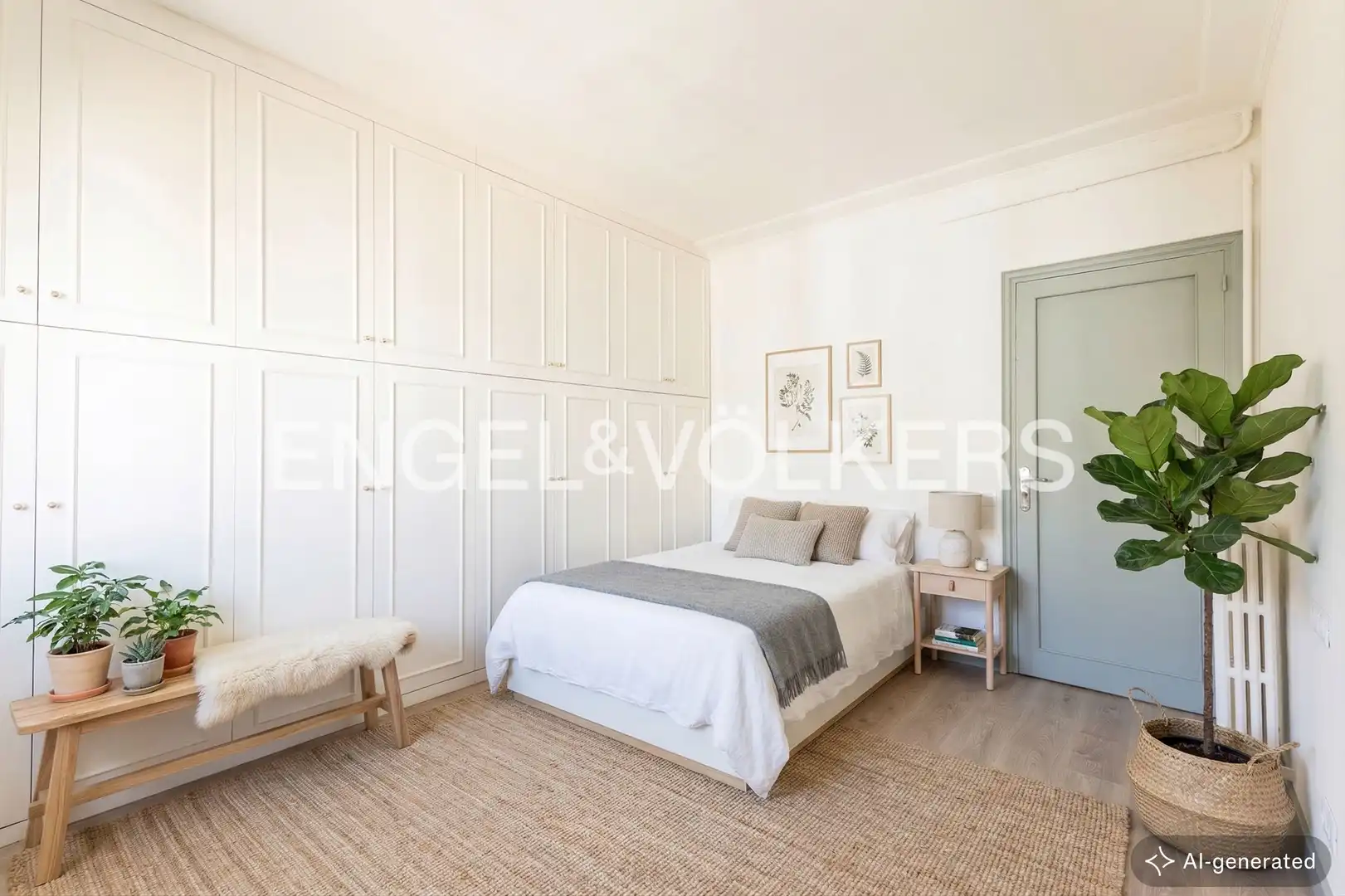 Schlafzimmer von Wohnung zum Verkauf in Barcelona mit Klimaanlage, Heizung und Parkett