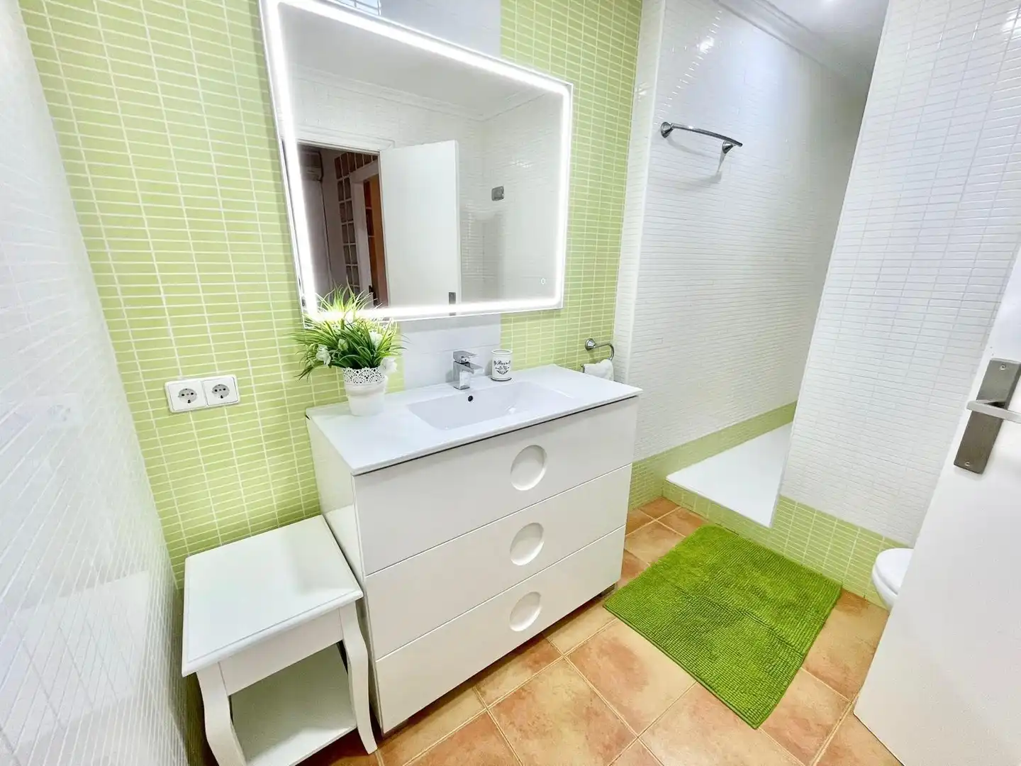 Badezimmer von Haus oder Chalet zur Miete in La Manga del Mar Menor mit Klimaanlage, Heizung und Terrasse