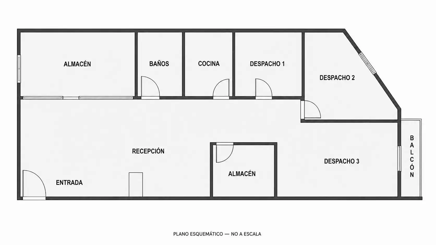 Office for rent in Barcelona  with Air Conditioner, Heating and Storage room
