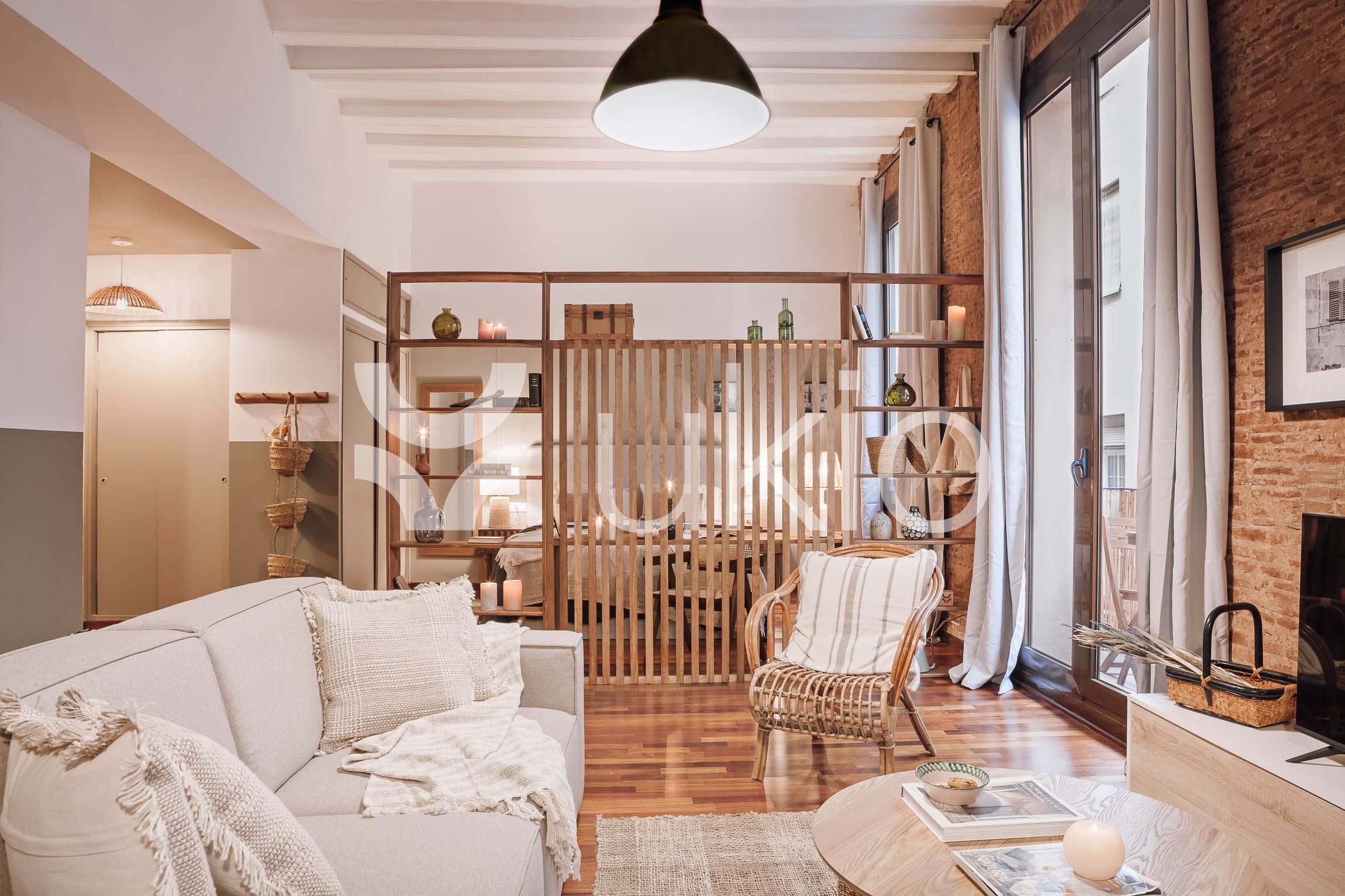Living room of Apartment to rent in  Barcelona Capital  with Air Conditioner, Heating and Furnished