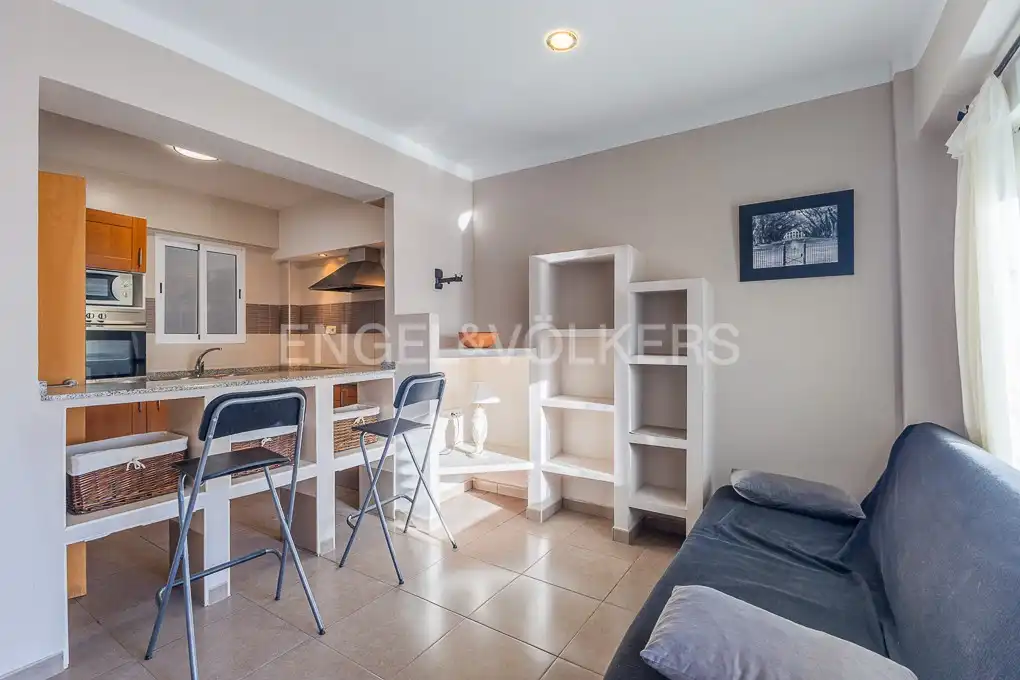 Living room of Flat for sale in Sueca  with Heating, Terrace and Furnished