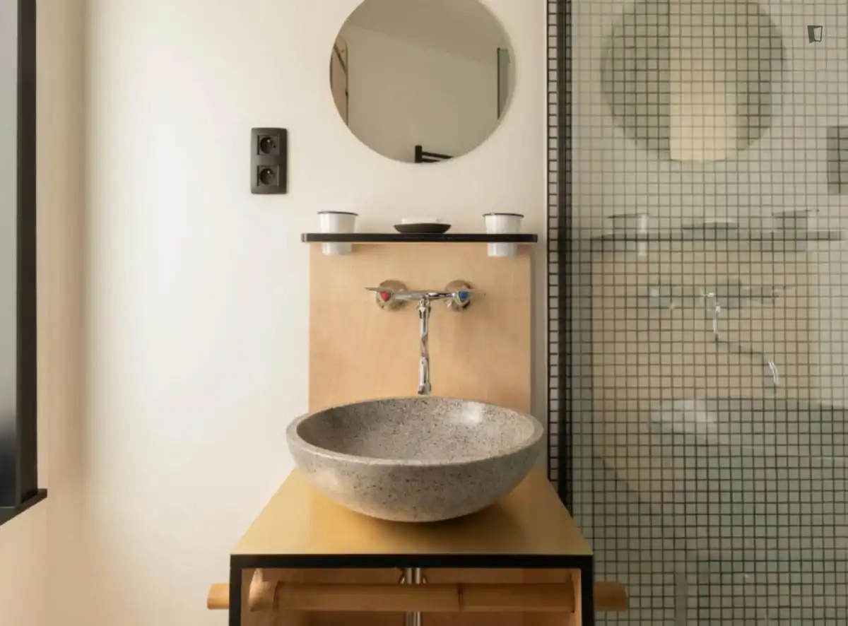 Bany de Apartament per a compartir en Madrid amb Aire condicionat, Calefacció i Moblat
