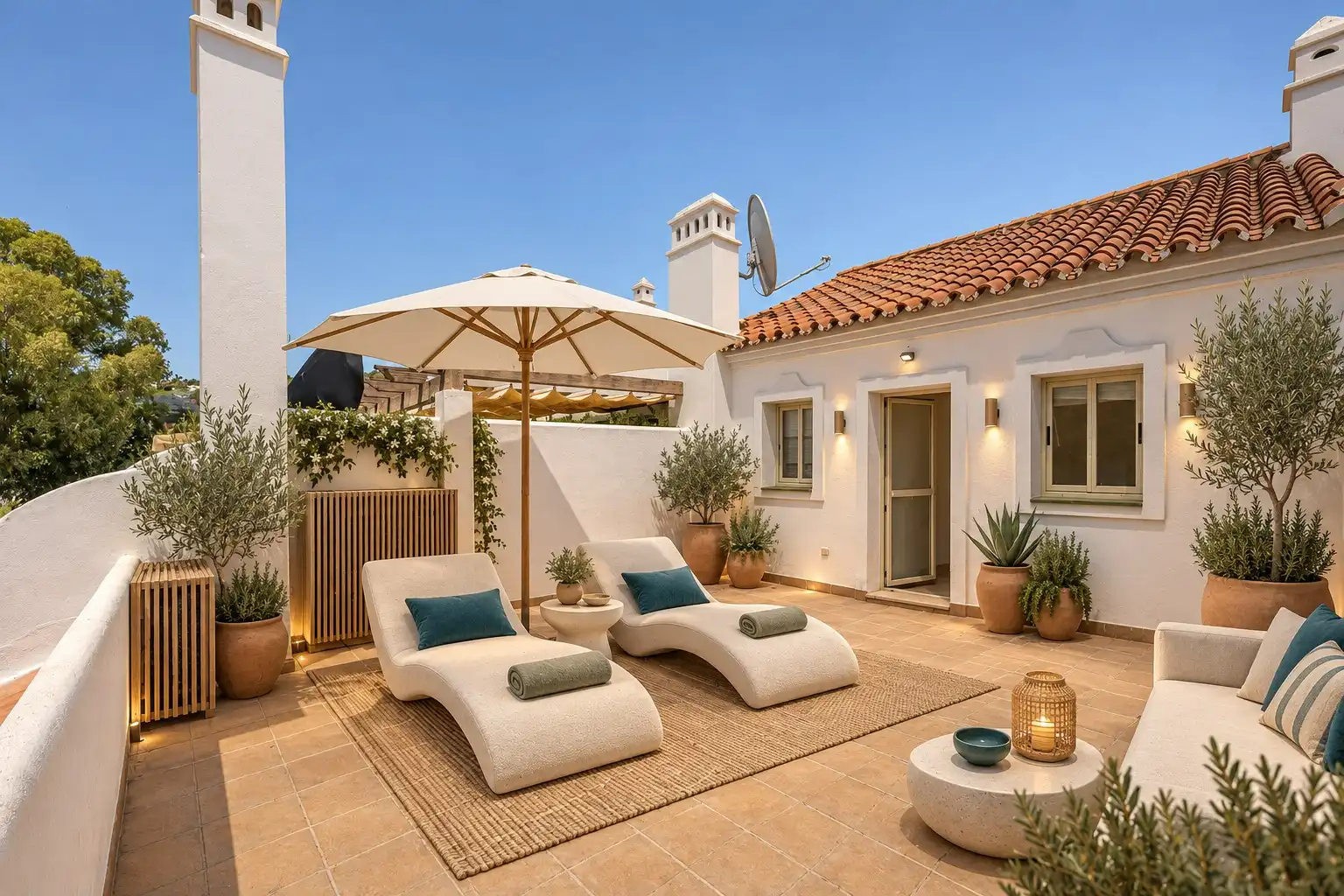 Terrace of Detached homes for sale in Marbella  with Air Conditioner, Heating and Private garden