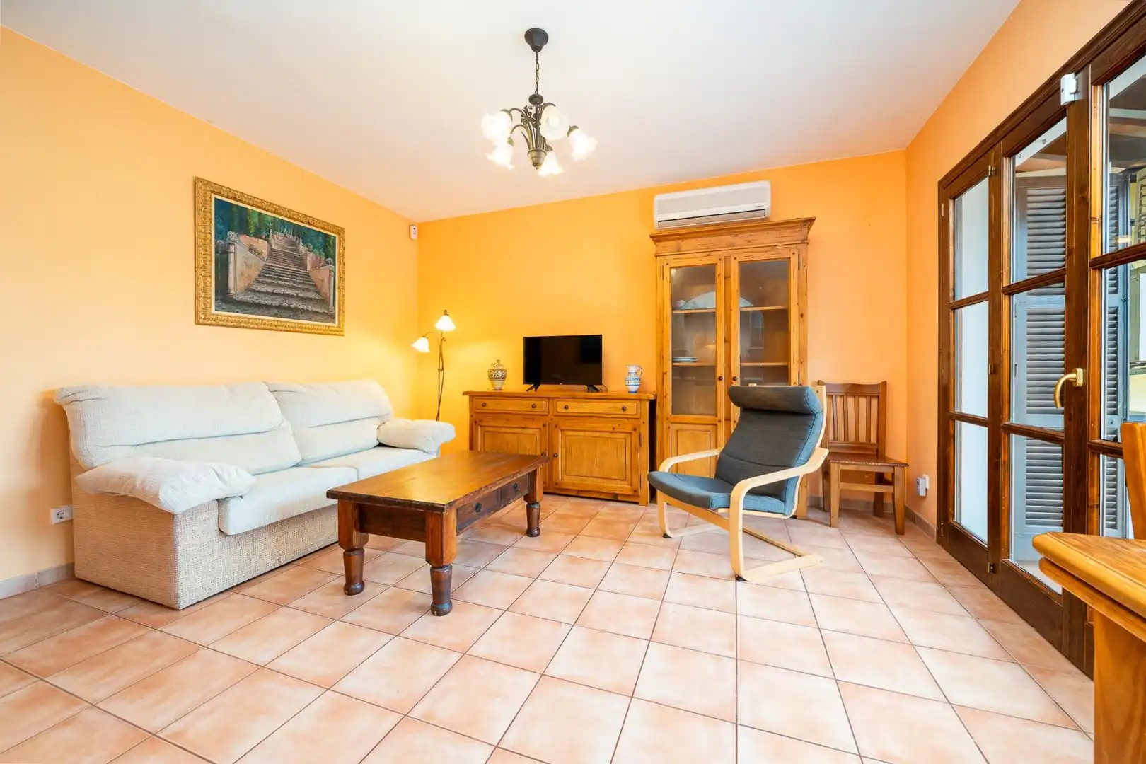 Sala de estar de Casa adosada en venta en Santanyí con Aire acondicionado, Terraza y Trastero