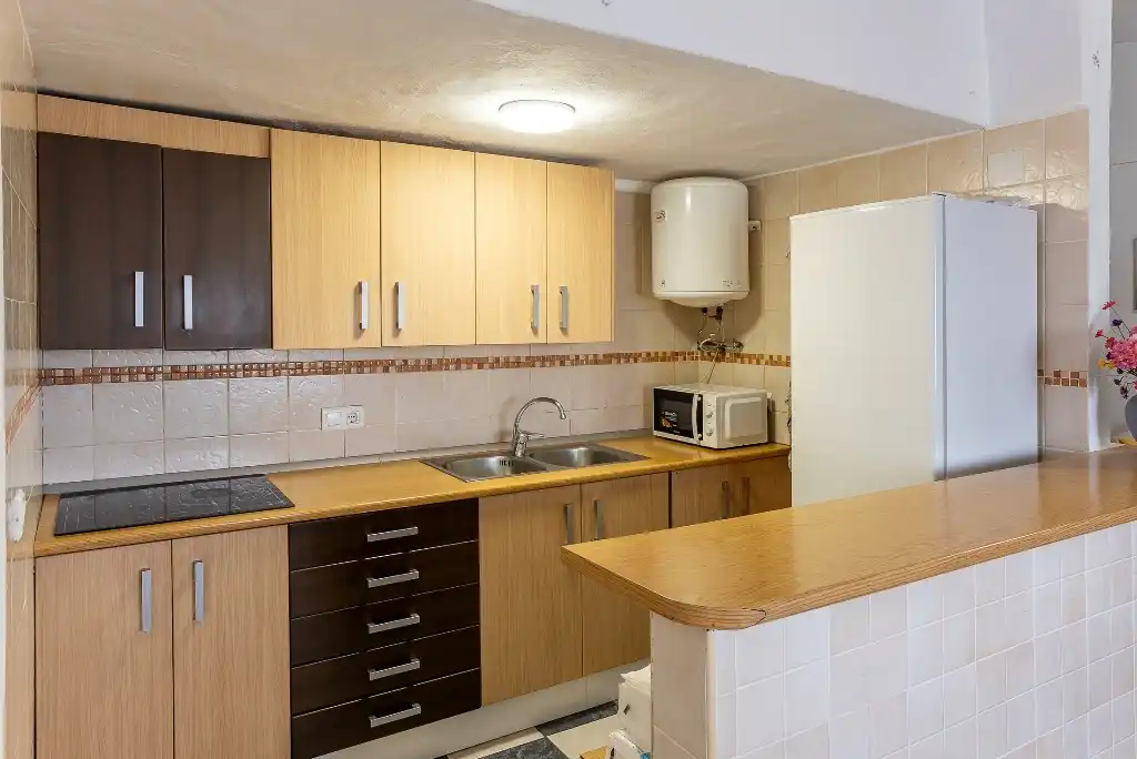 Cocina de Casa o chalet en venta en Castalla con Jardín privado, Piscina y Amueblado