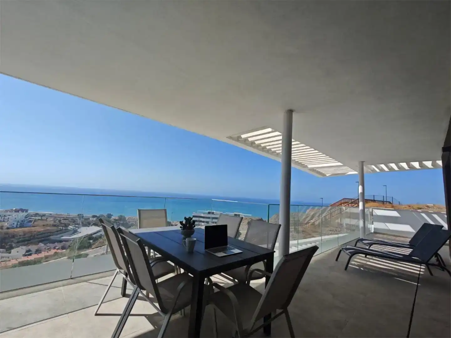 Terrace of Flat for rent in Rincón de la Victoria  with Air Conditioner, Swimming Pool and Furnished