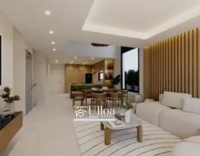 Sala d'estar de Casa o xalet en venda en Sant Joan d'Alacant amb Aire condicionat, Calefacció i Jardí privat