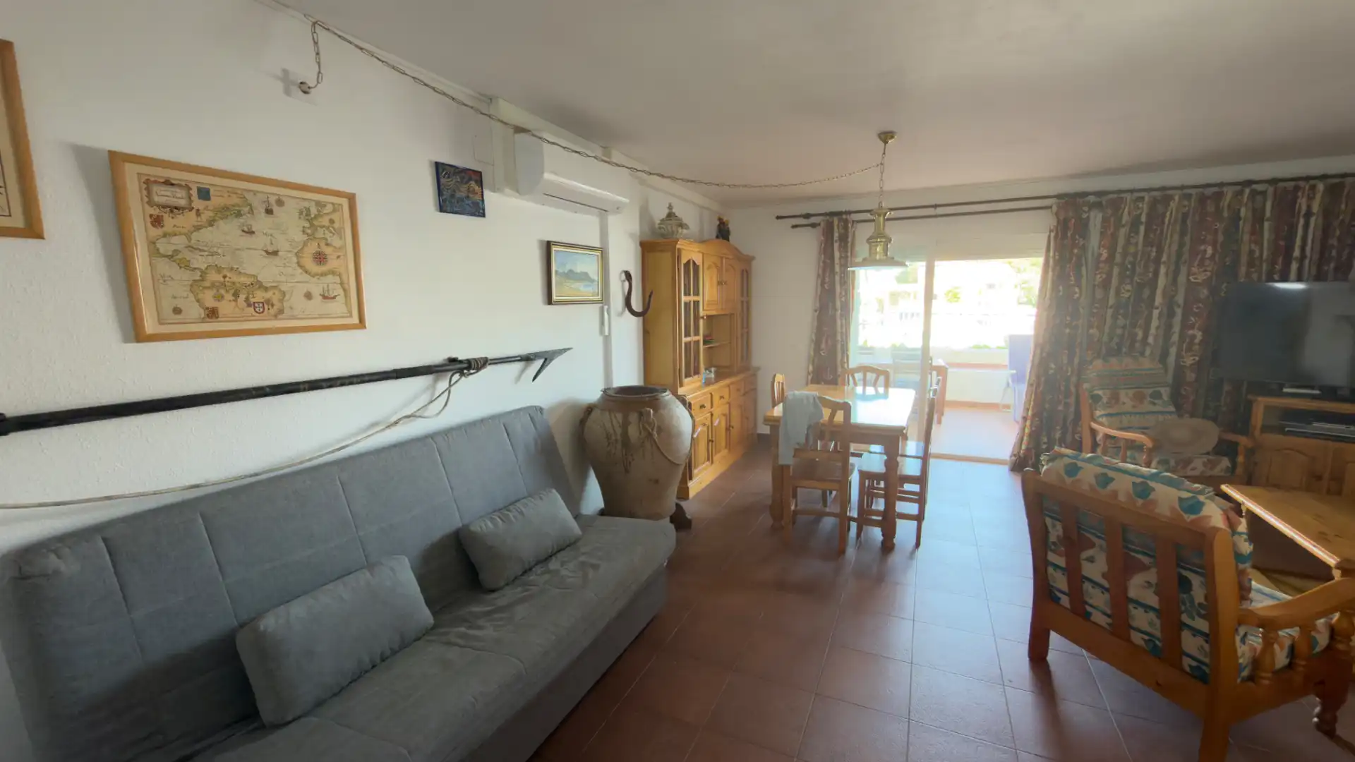 Sala de estar de Apartamento en venta en Roses con Aire acondicionado, Calefacción y Terraza