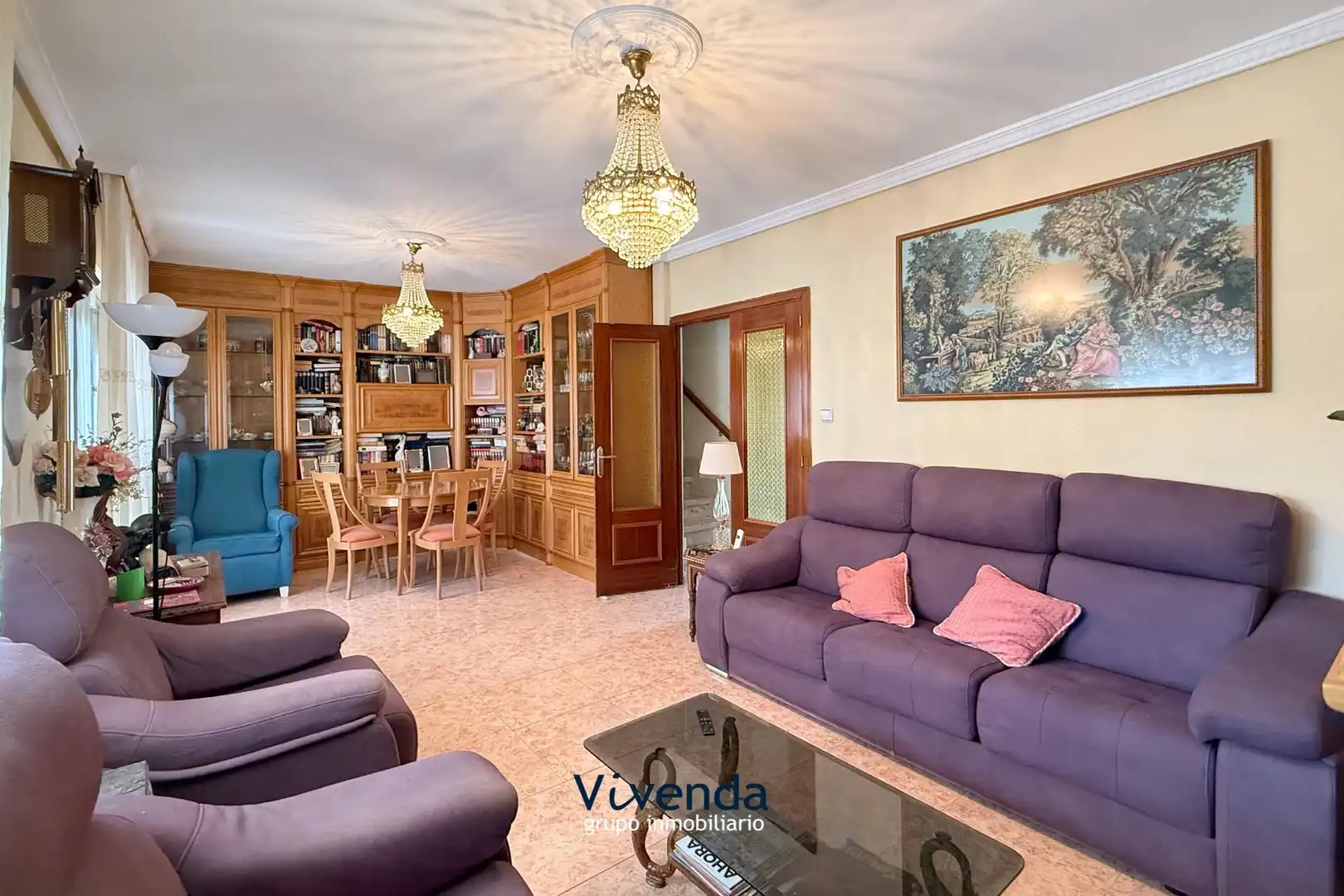 Sala de estar de Casa adosada en venta en Humanes de Madrid con Calefacción, Jardín privado y Terraza