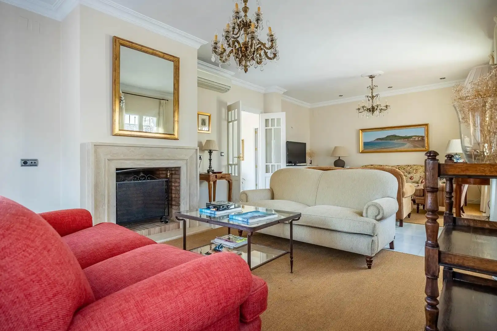 Sala de estar de Casa o chalet de alquiler en Aracena con Aire acondicionado, Jardín privado y Terraza