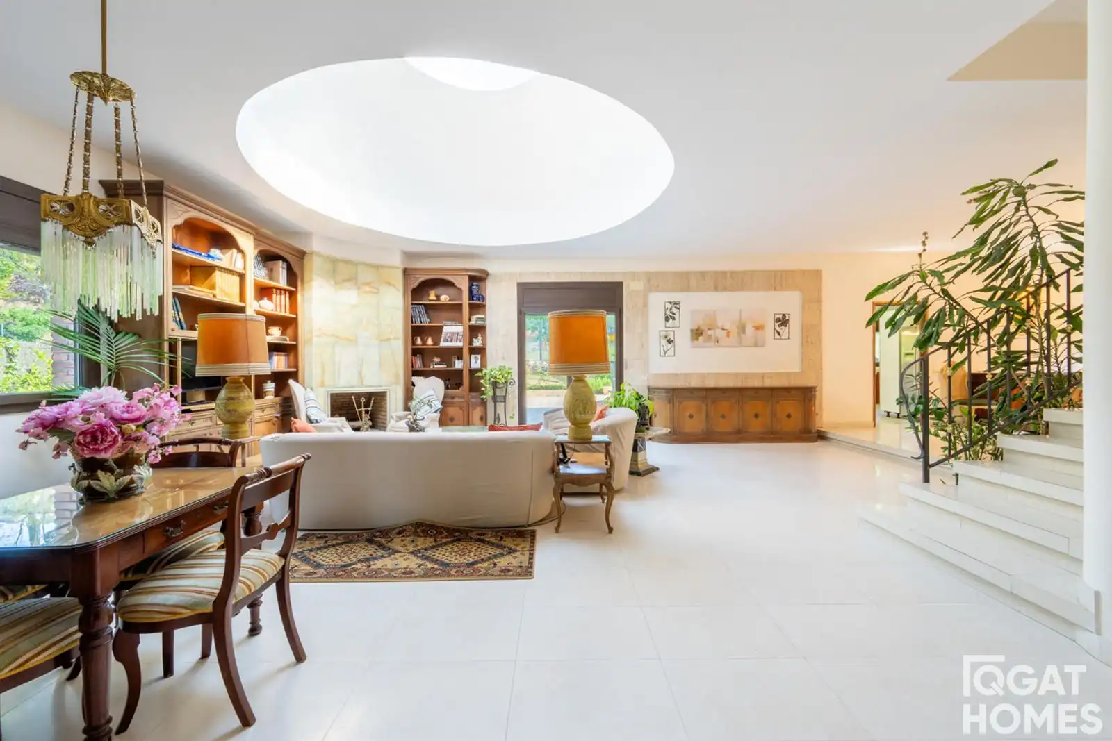 Sala de estar de Casa o chalet de alquiler en Sant Cugat del Vallès con Aire acondicionado, Calefacción y Jardín privado