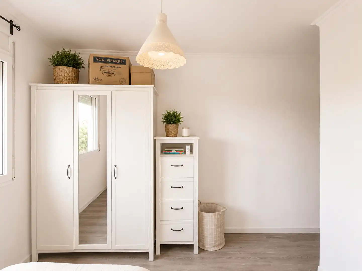 Schlafzimmer von Wohnung zum Verkauf in Terrassa mit Heizung, Parkett und Balkon