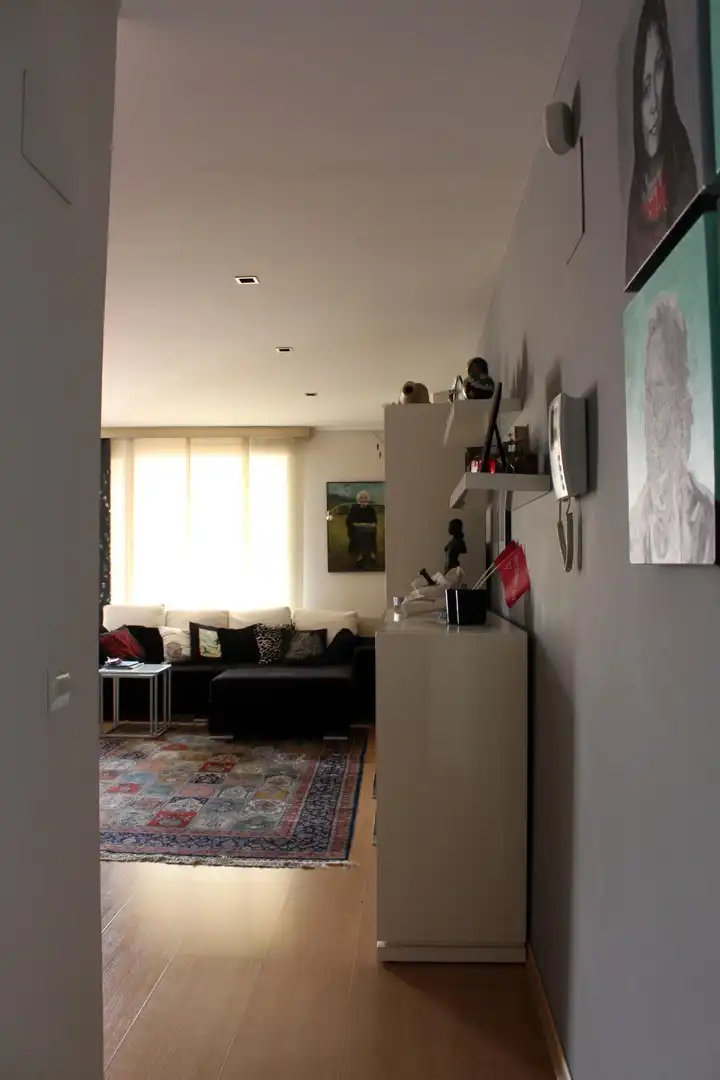 Sala d'estar de Àtic de lloguer en Valencia amb Aire condicionat, Parquet i Moblat