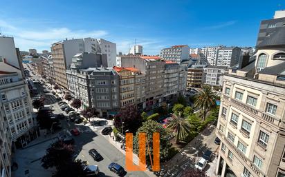 Exterior view of Flat for sale in A Coruña Capital   with Terrace and Balcony
