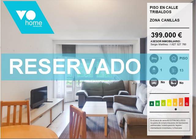 Piso en Venta en De Tribaldos en Canillas