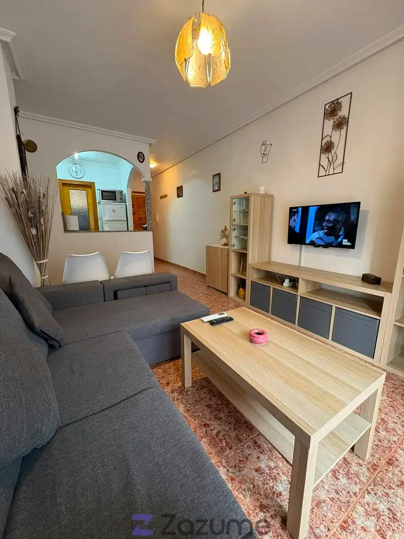 Sala de estar de Piso de alquiler en Torrevieja con Aire acondicionado, Calefacción y Piscina