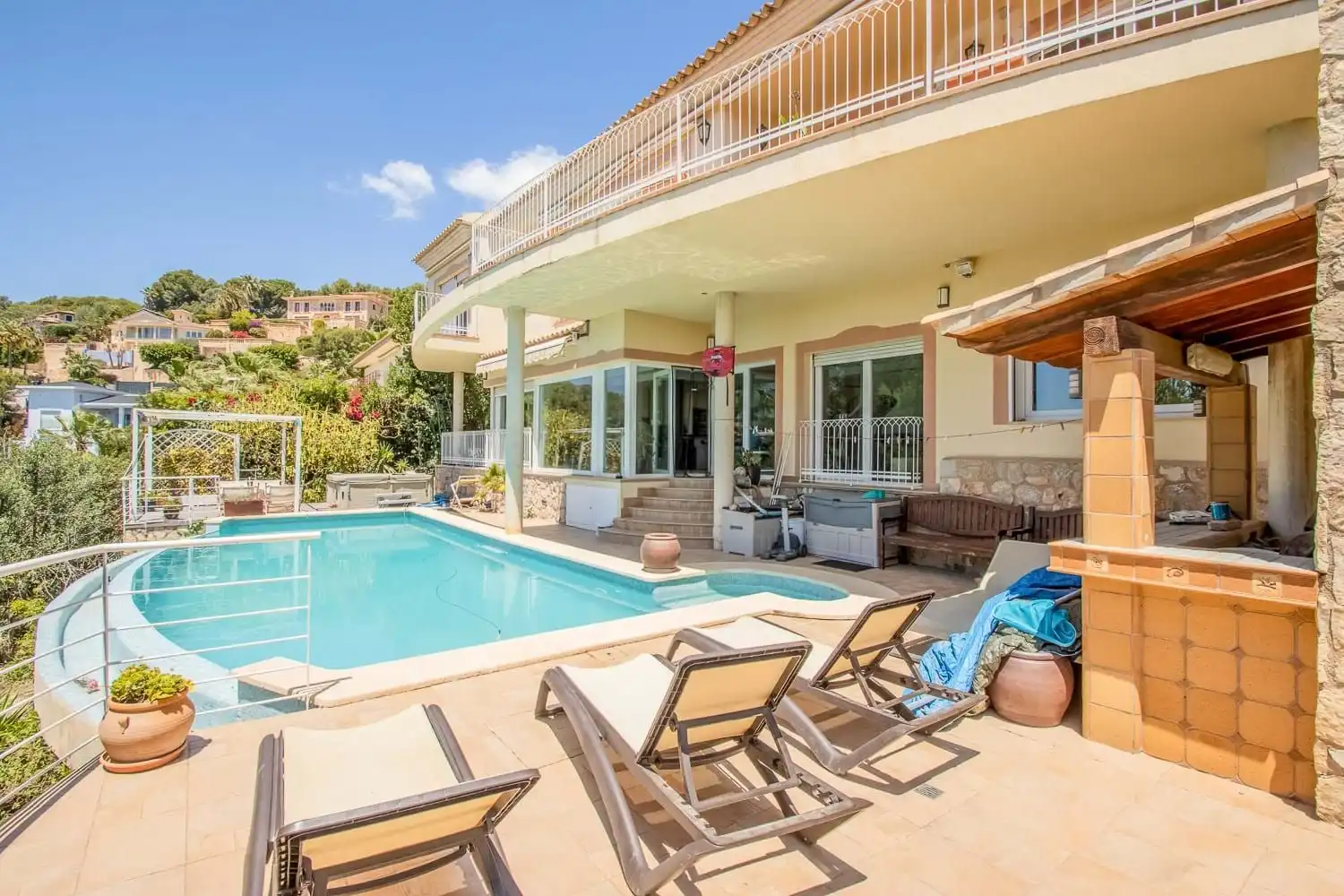 Swimming pool of Houses for sale in Calvià  with Air Conditioner, Terrace and Balcony