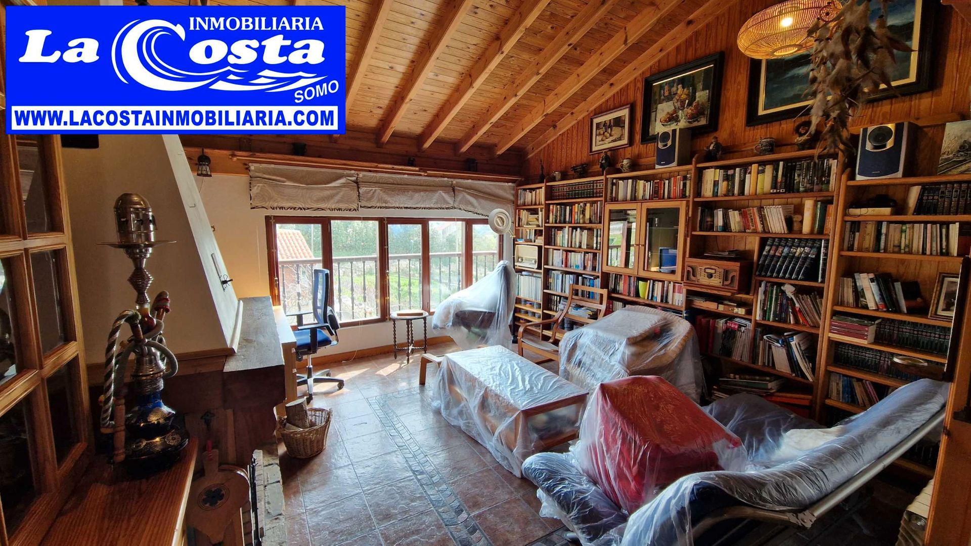 Wohnzimmer von Einfamilien-Reihenhaus zum Verkauf in Ribamontán al Mar mit Heizung, Privatgarten und Terrasse